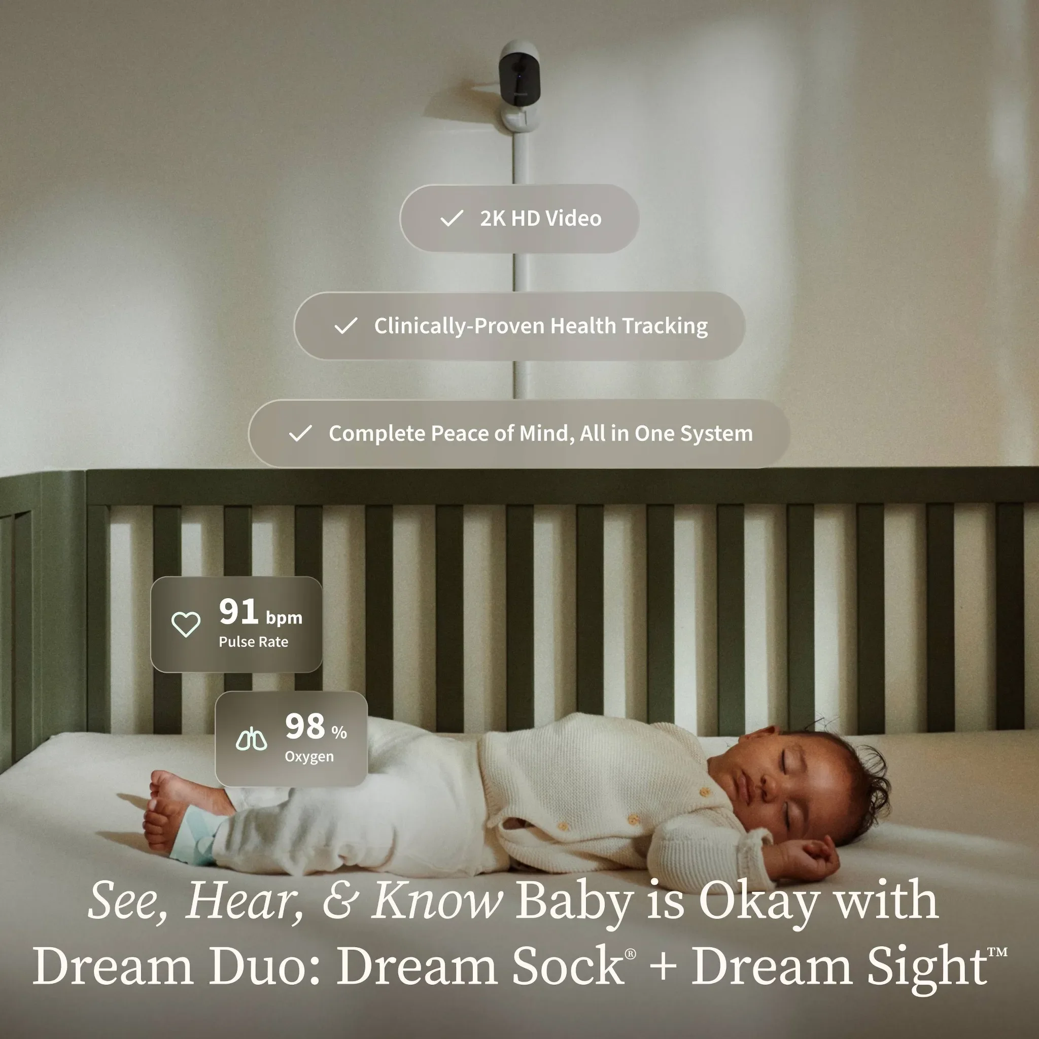 Dream Sight & Sock Duo Baby Monitor - Exclusive Blue Mist - Image 3