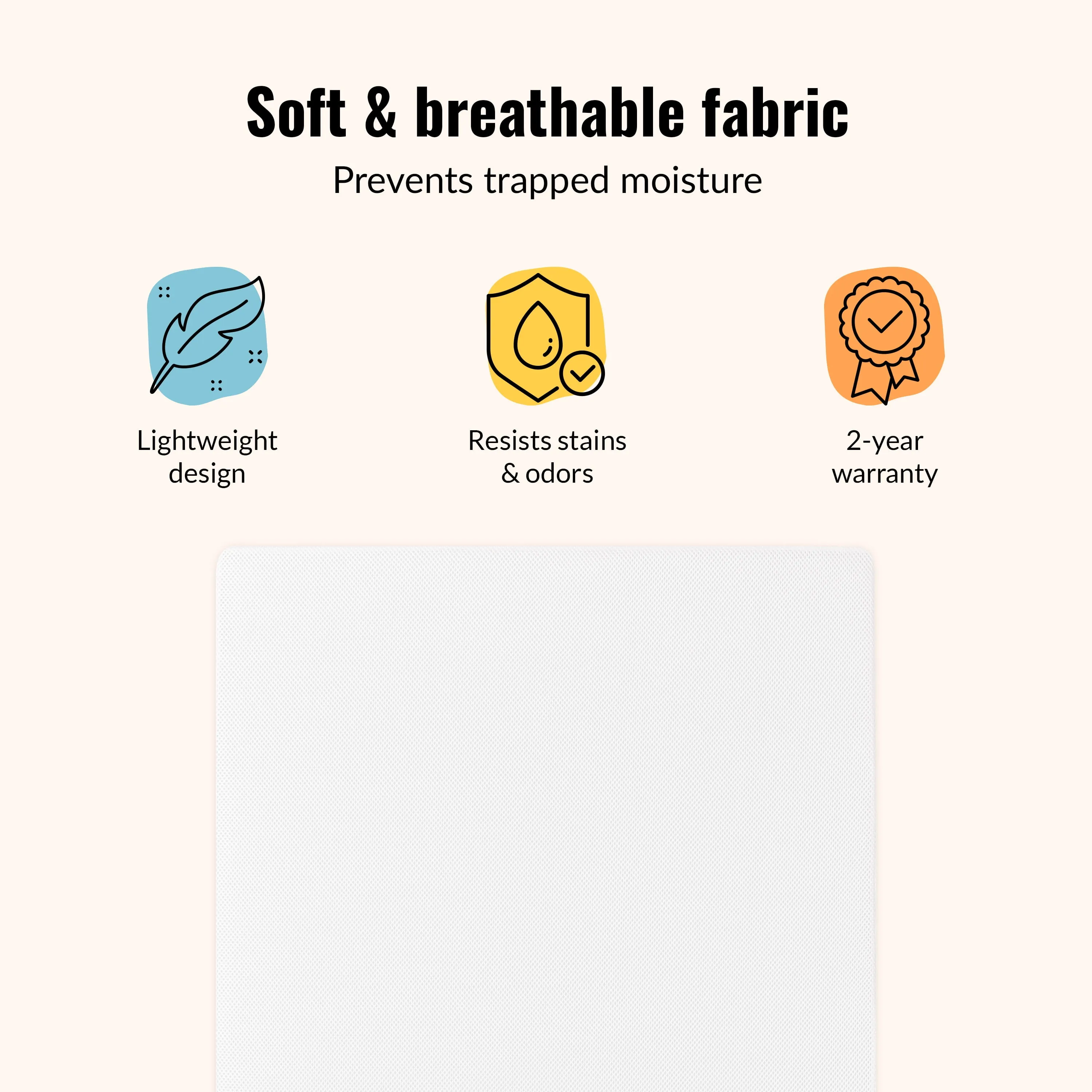 Dual-Sided Mini/Portable Crib Foam Mattress - White - Image 8