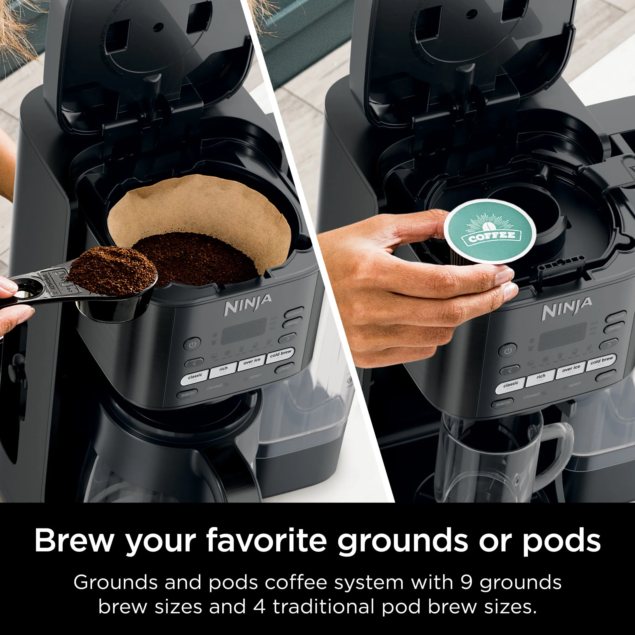 DualBrew Grounds & Pods Hot & Iced Coffee Maker with Rapid Cold Brew - Image 3