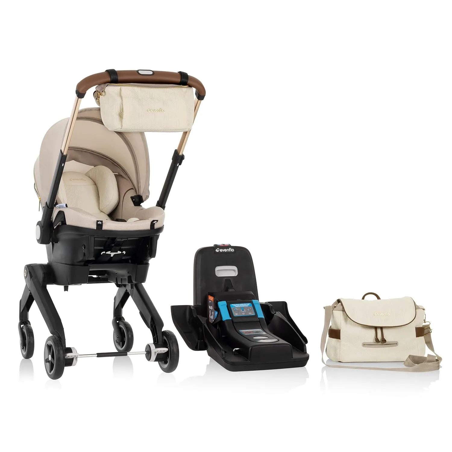 DualRide Infant Car Seat Stroller Combo - Champagne - Image 5