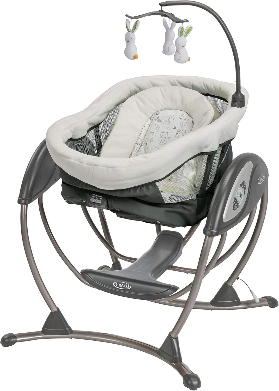 DuoGlider, Swing and Rocker with One-Hand Recline Lever - Grey - Image 4