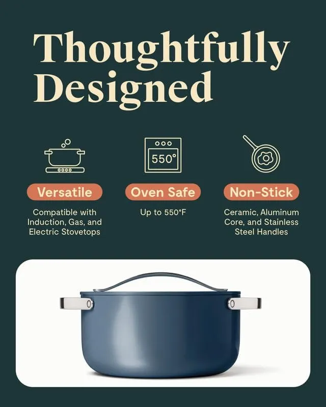 6.5qt Dutch Oven with Lid - Navy - Image 4