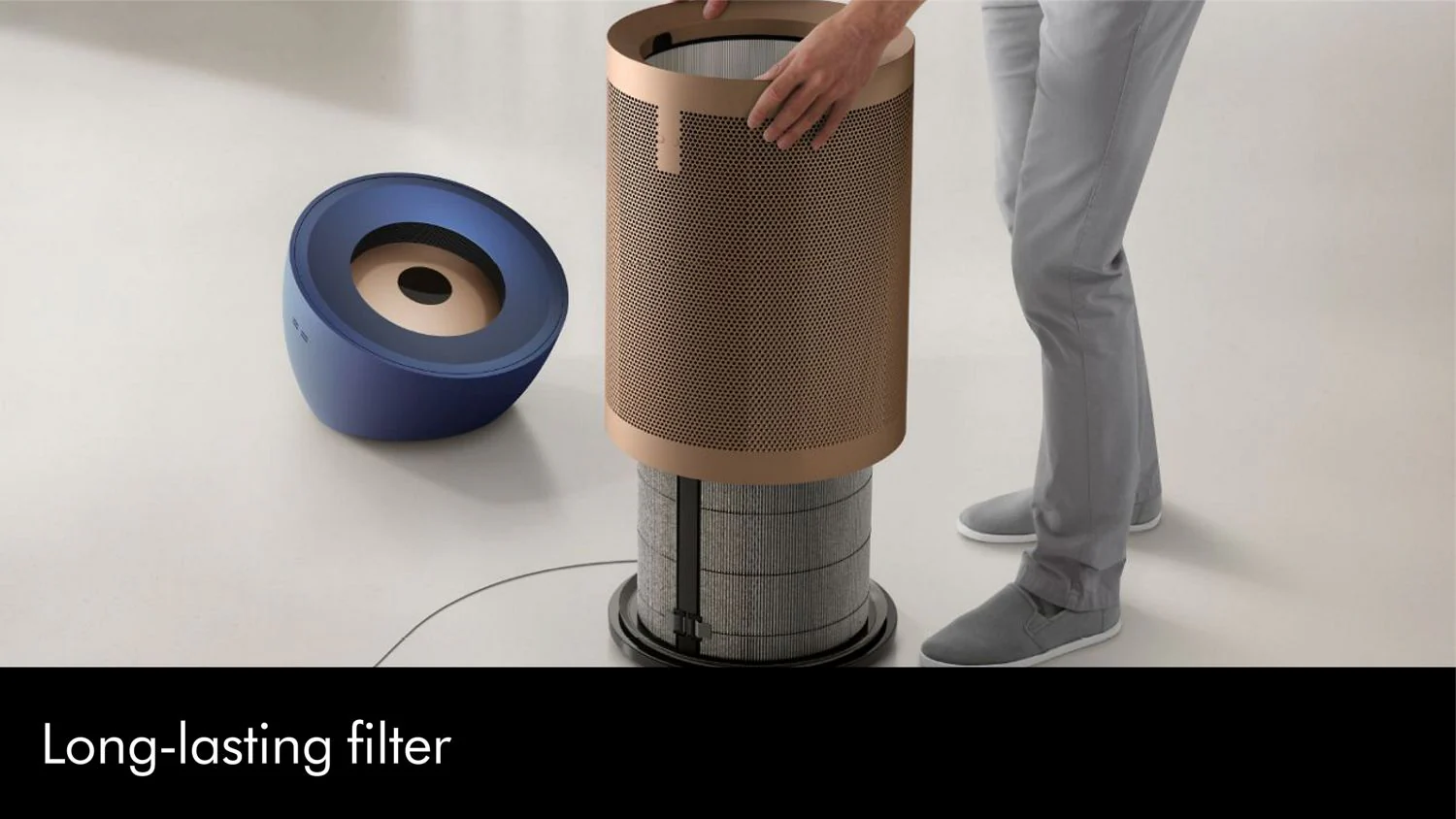 Dyson Air Purifier BP04 Tower in Blue/Gold - Image 7