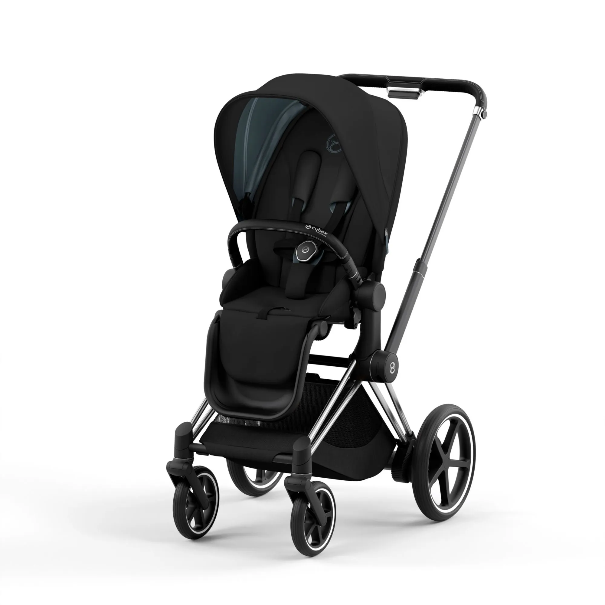 E-Priam 2 Smart Stroller - Chrome/Black