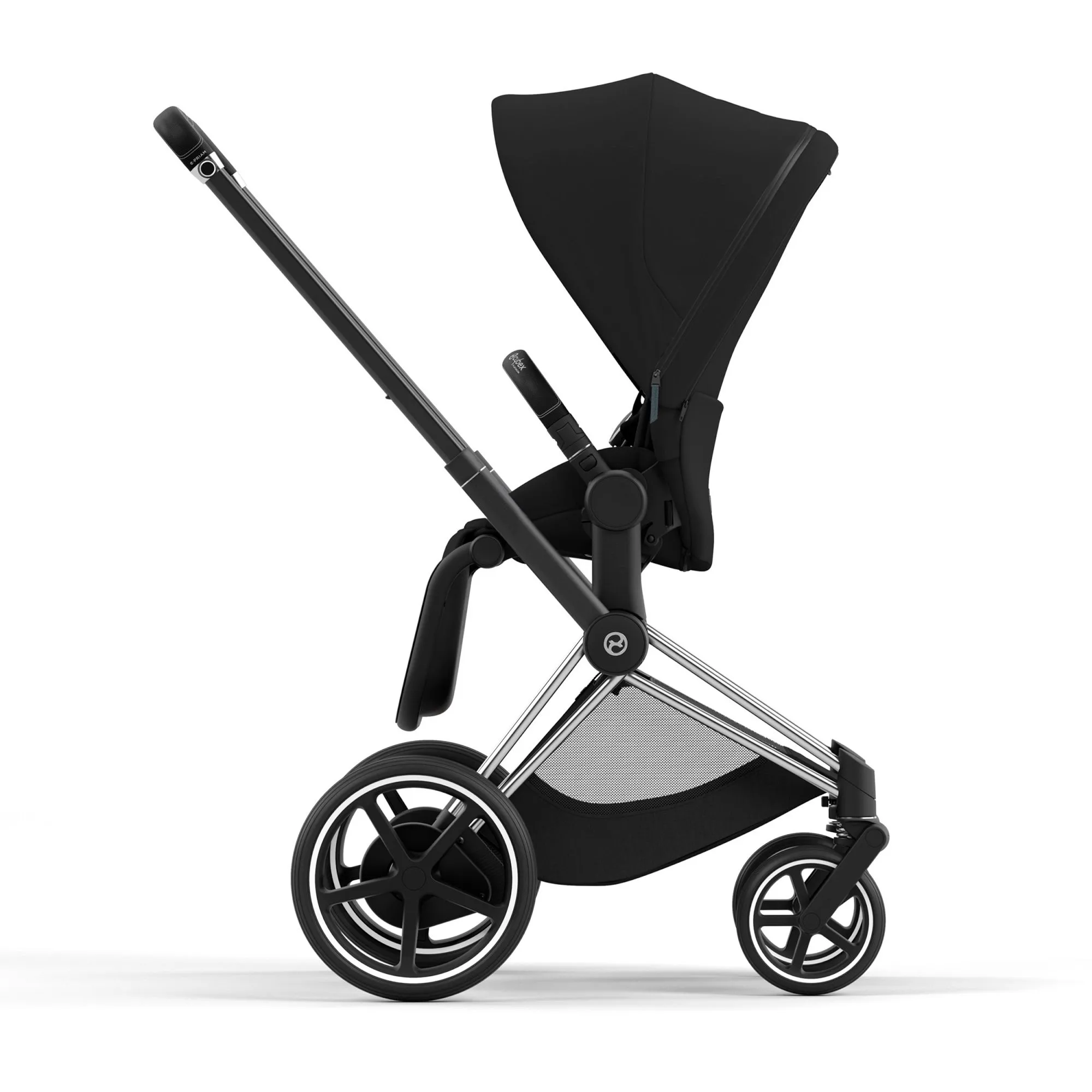 E-Priam 2 Smart Stroller - Chrome/Black - Image 2