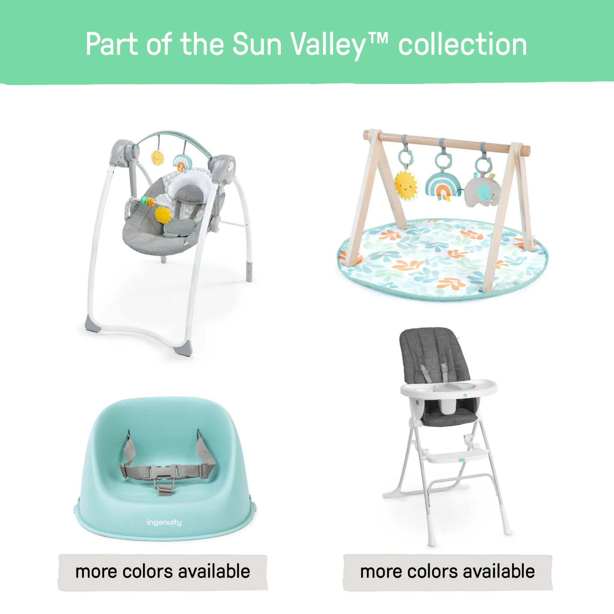Easy-Clean Baby Booster Seat Feeding Chair - Green - Image 2