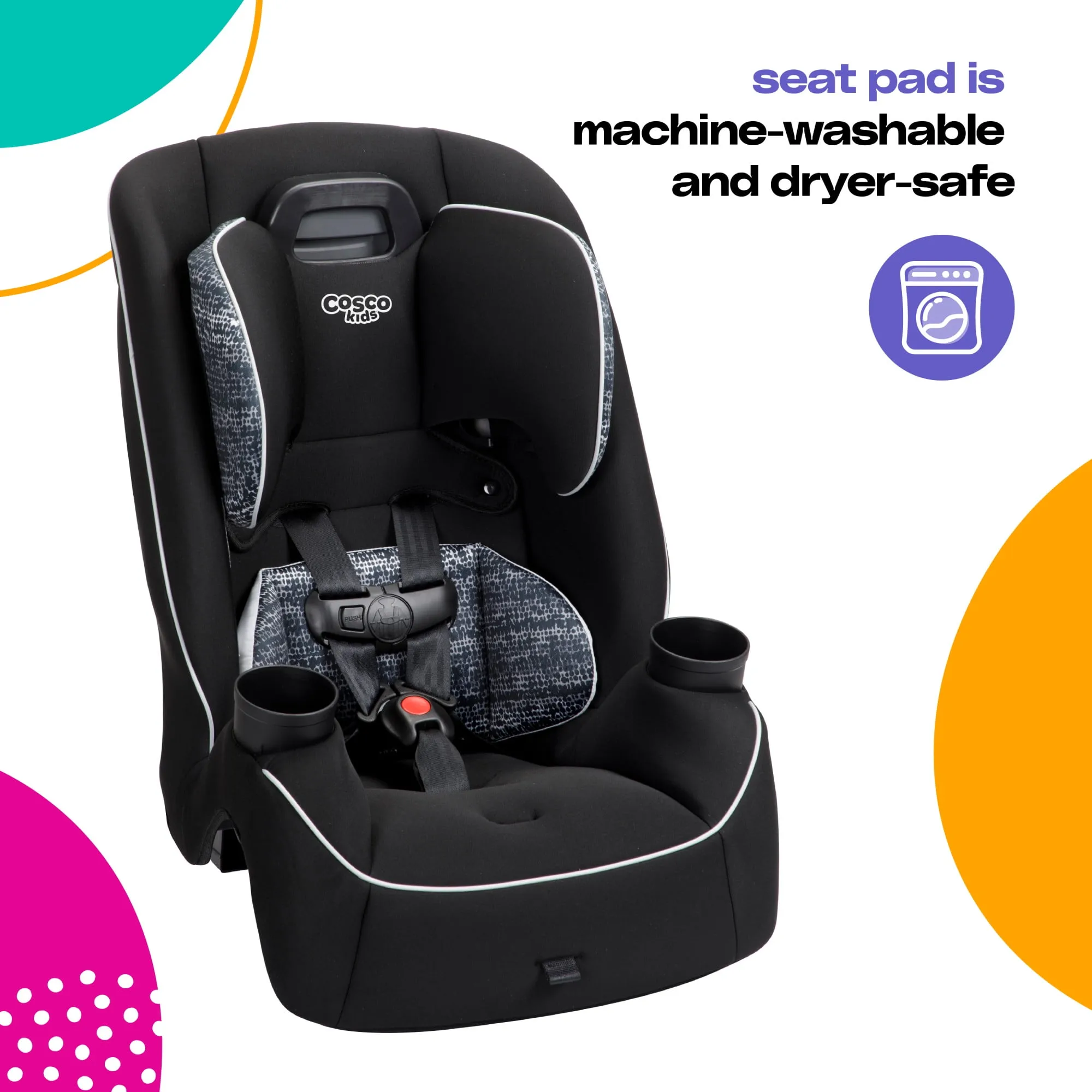 Easy Elite Slim All-in-One Convertible Car Seat - Black - Image 5