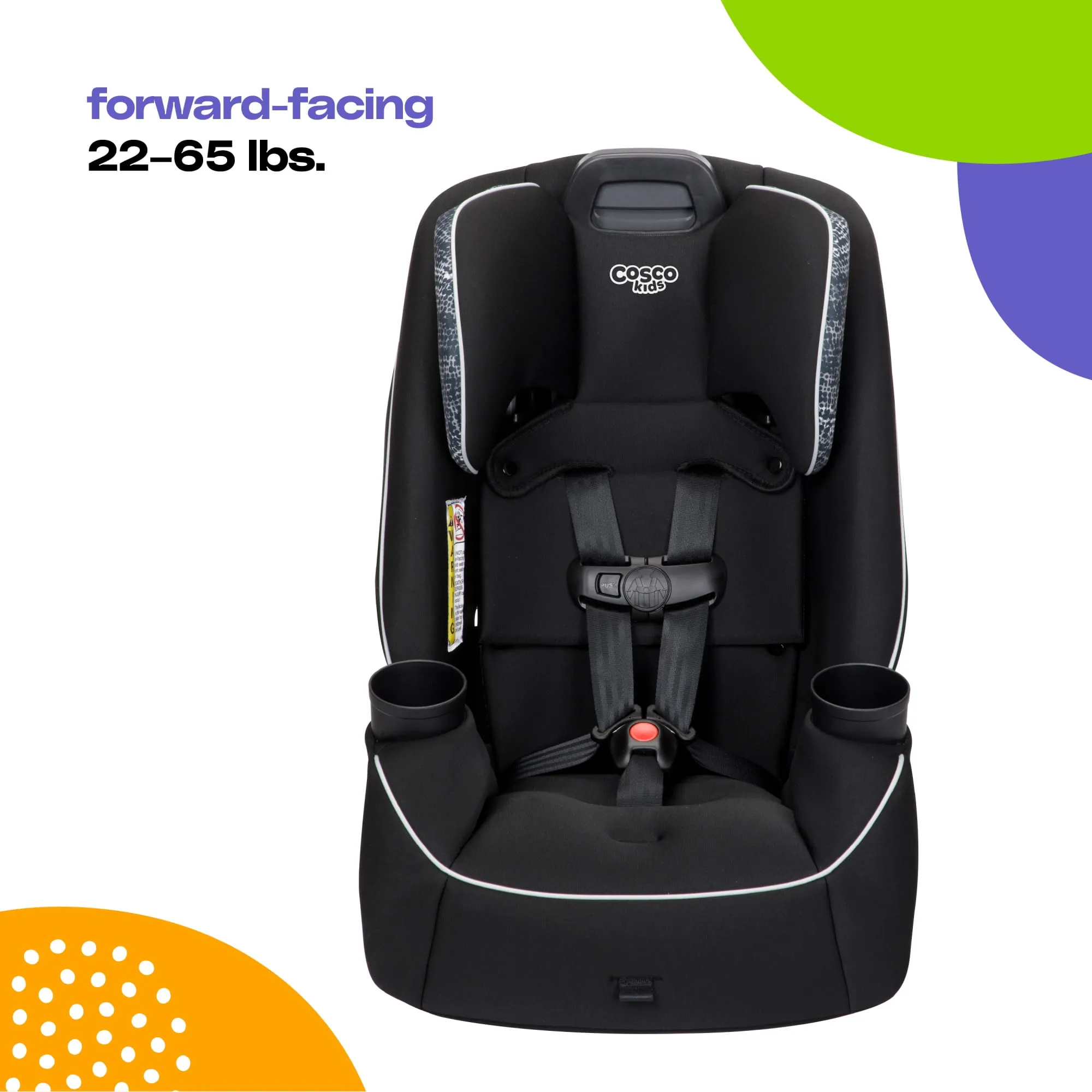 Easy Elite Slim All-in-One Convertible Car Seat - Black - Image 3