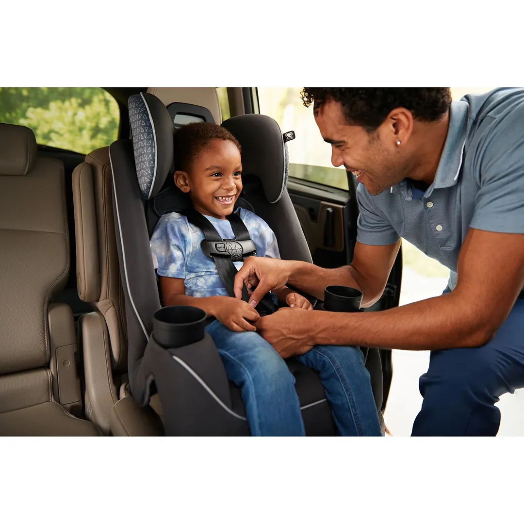Easy Elite Slim All-in-One Convertible Car Seat, Grey Glyphs - Image 3