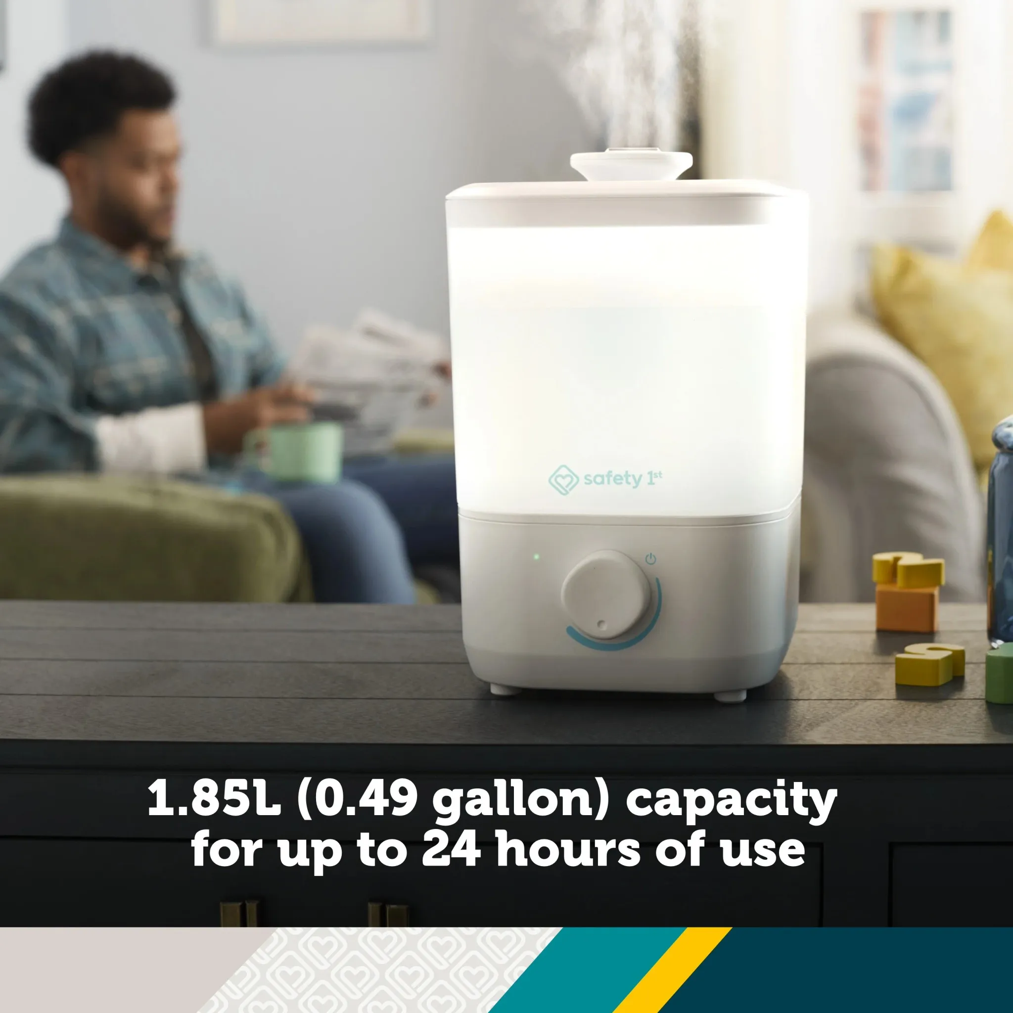 Easy-Fill Cool Mist Humidifier - White - Image 3