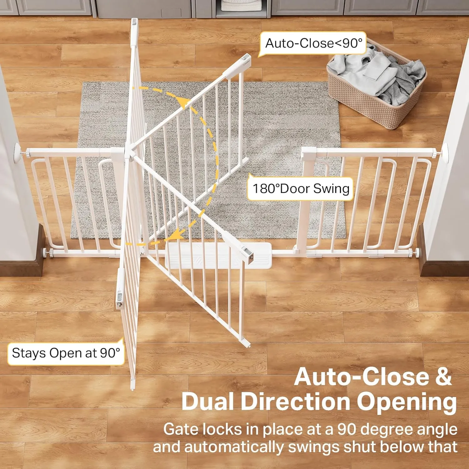 Easy Open 47-Inch Extra Wide Baby Gate - Image 6