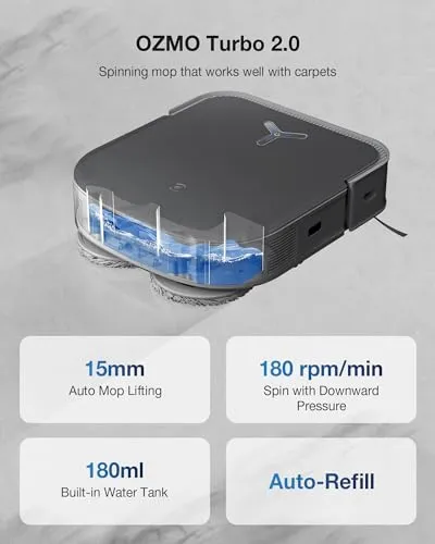 ECOVACS Robotics - DEEBOT X2 OMNI Robot Vacuum & Mop with Self Cleaning Auto Empty Station - BLACK - Image 4