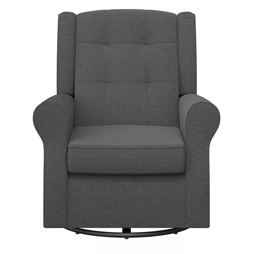 Eden Nursery Tufted Wingback Gliding Chair - Gray - Image 2