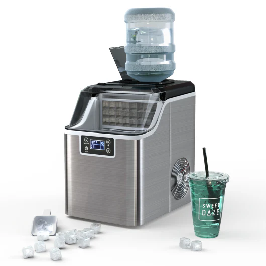 Electric Countertop Ice Maker With Ice Scoop and Basket-Sliver - Image 3