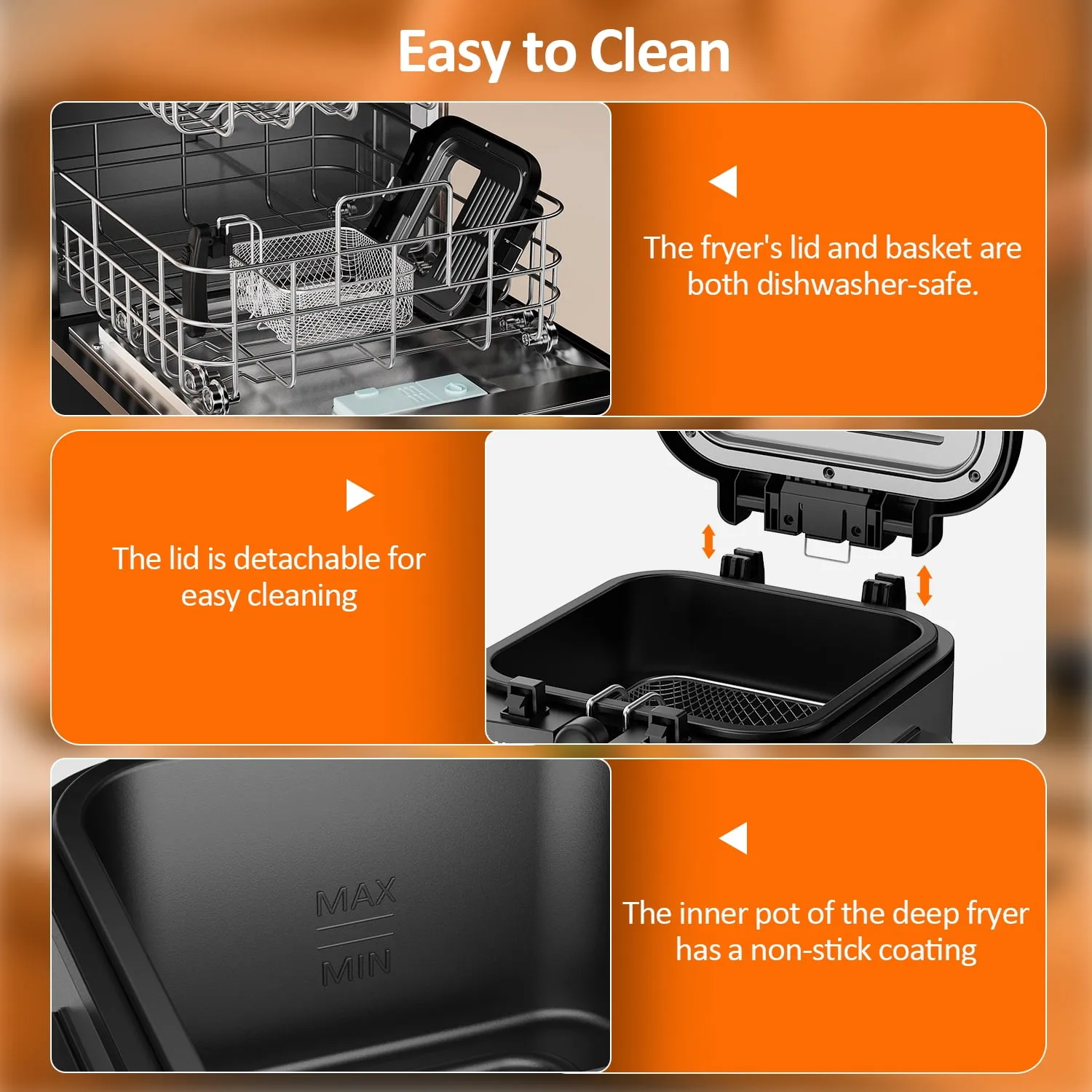 Electric Deep Fryer - Black - Image 4
