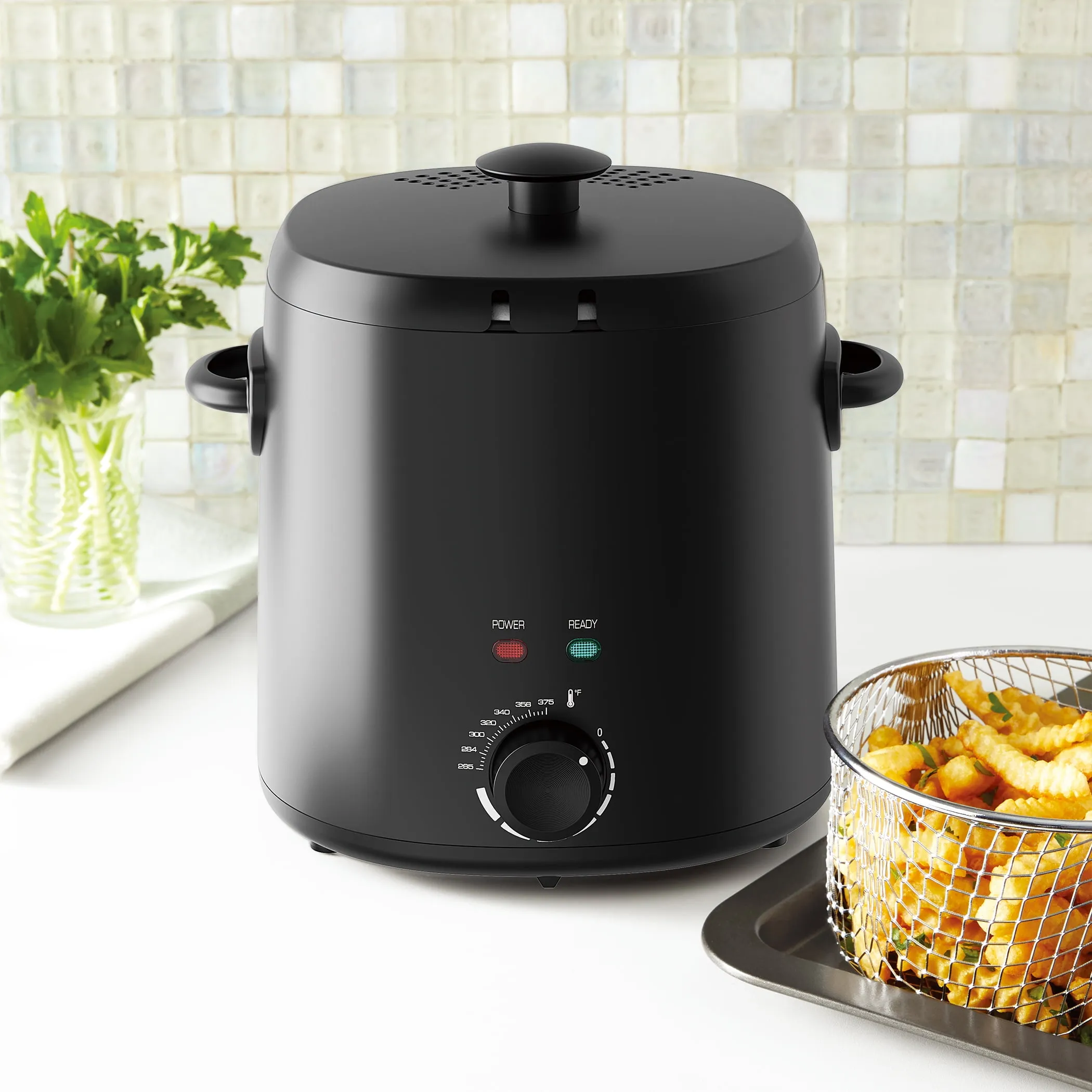 Electric Deep Fryer - Matte Black - Image 2