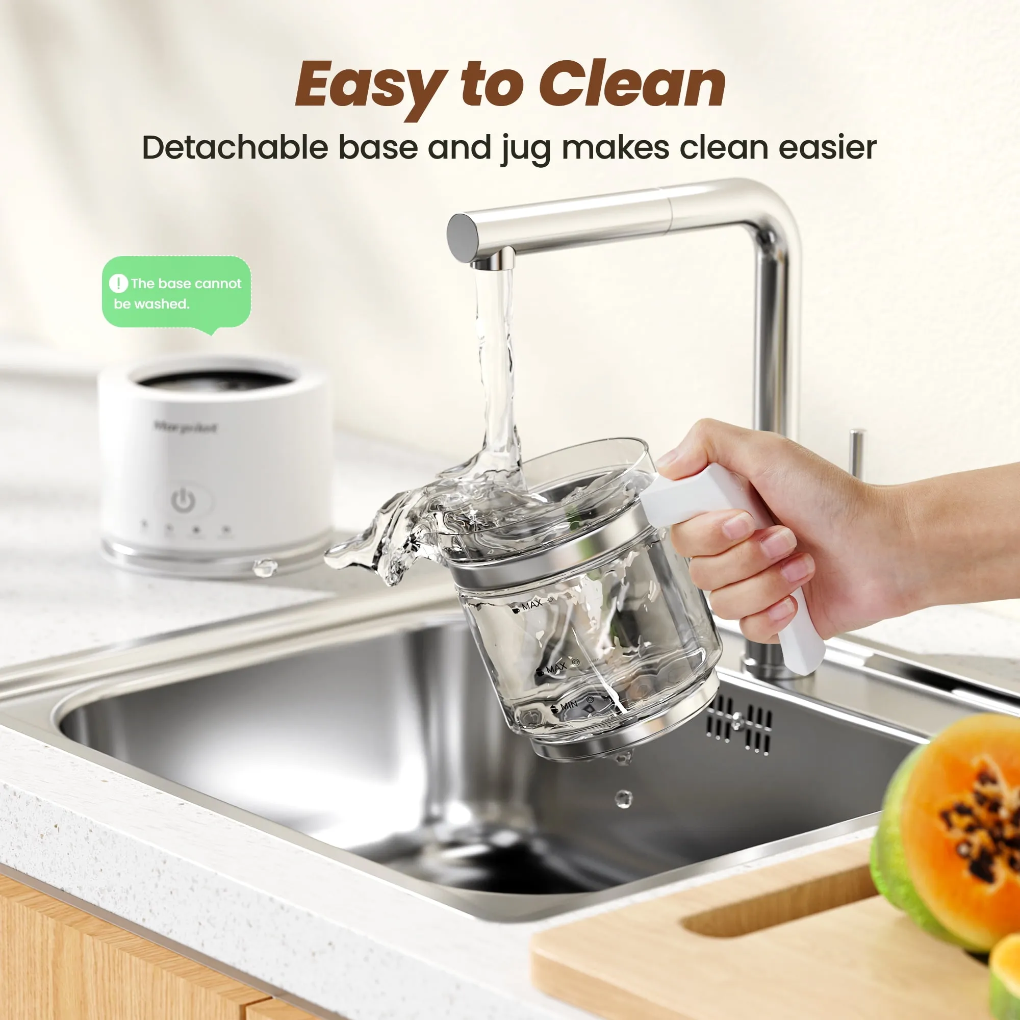 Electric Milk Frother - 500ML Automatic Glass - Image 2