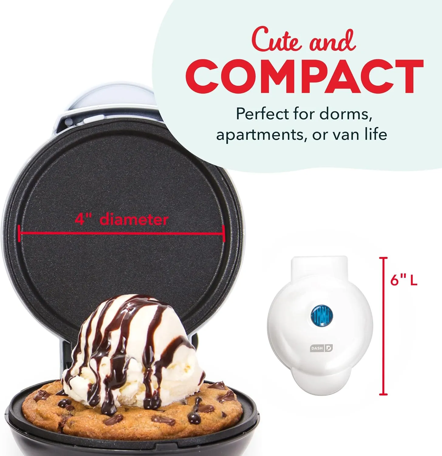 Electric Mini Griddle - White - Image 3