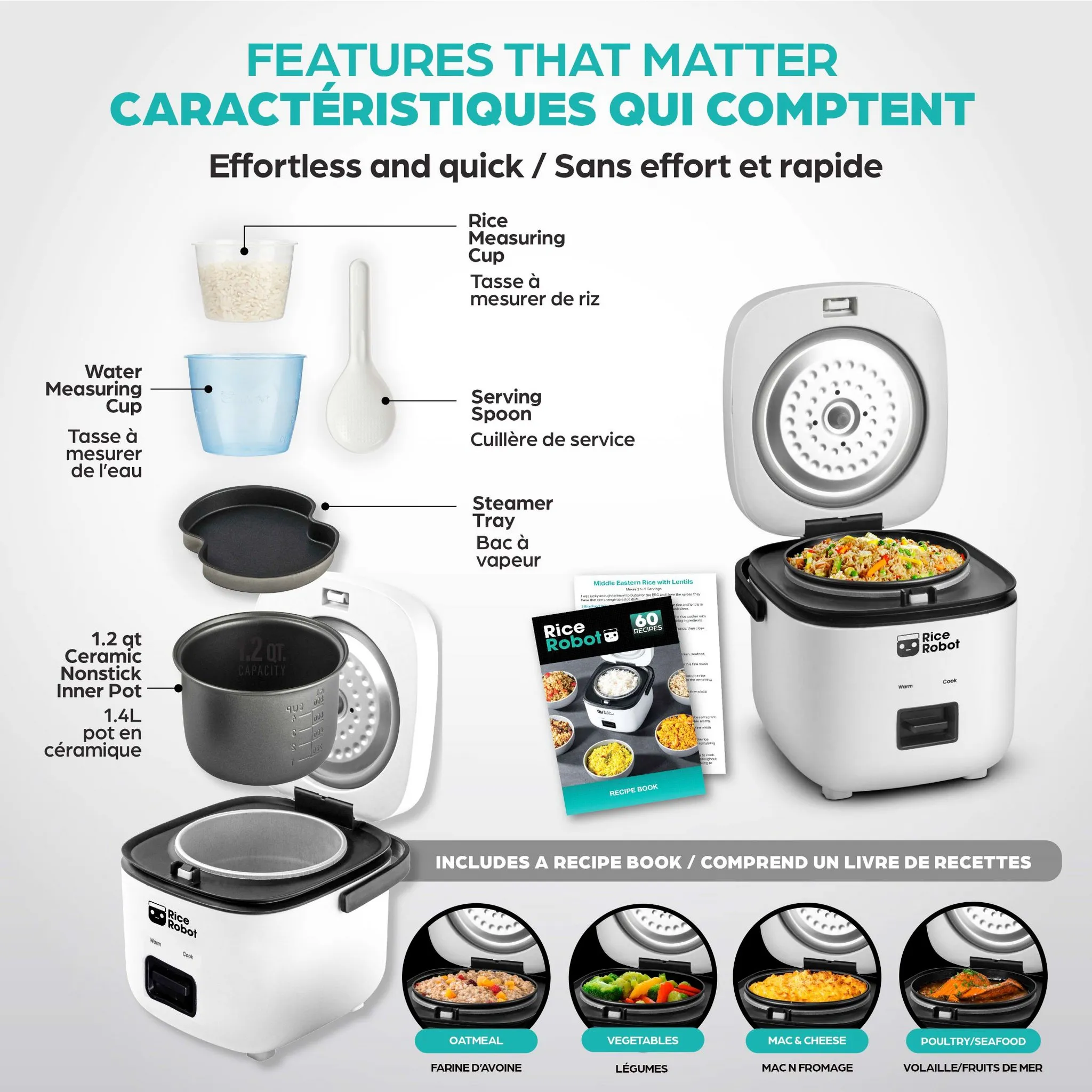 Electric Mini Rice Cooker 4.5 Cups - Image 4