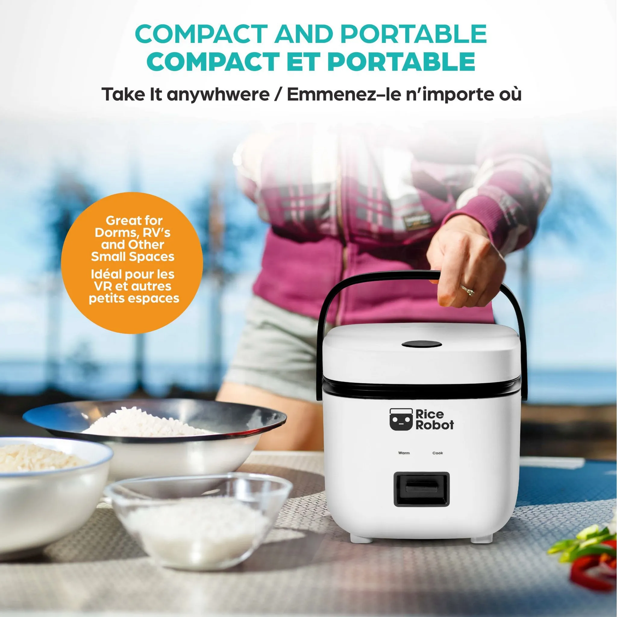 Electric Mini Rice Cooker 4.5 Cups - Image 5