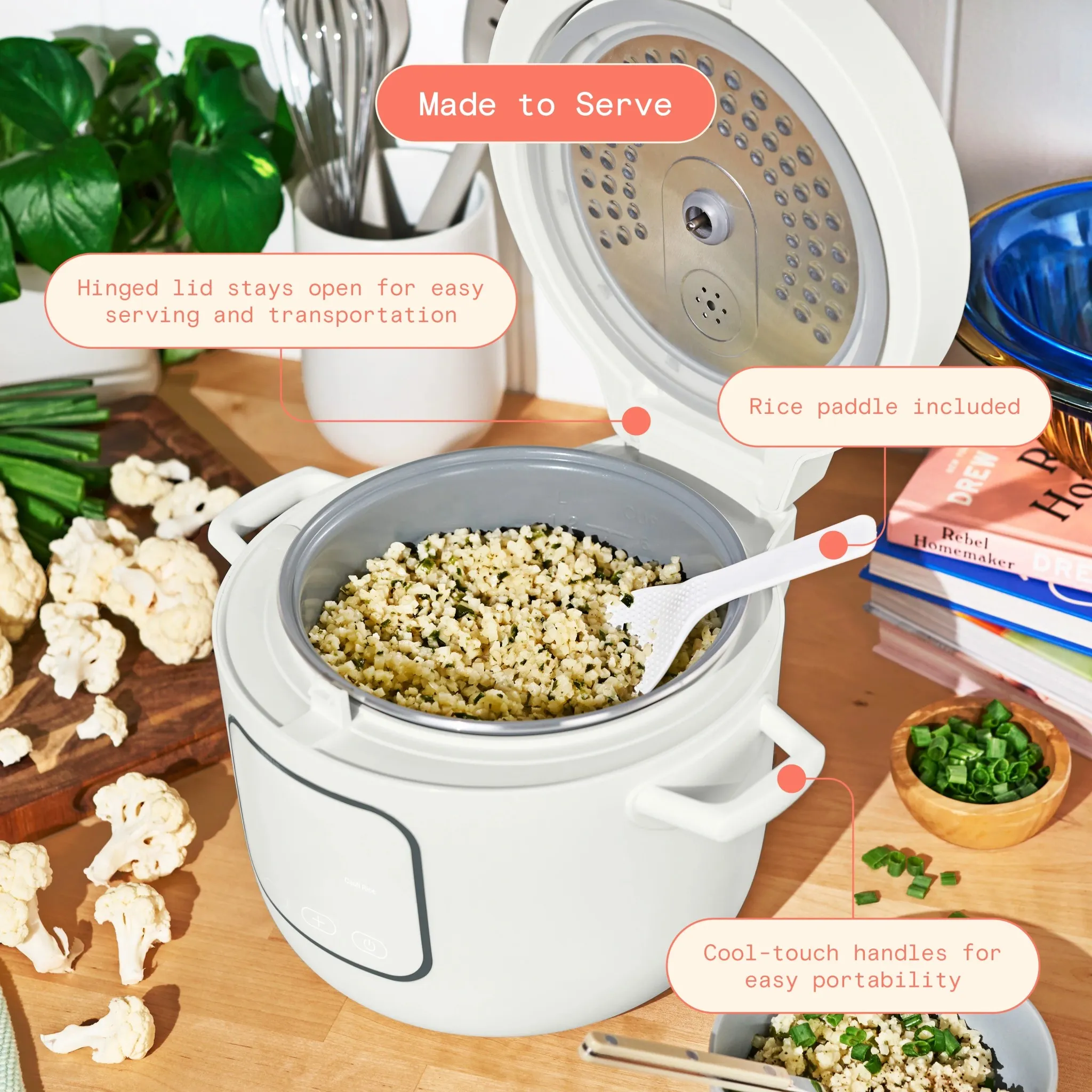 Electric Rice and Grain Cooker - White Icing - Image 5