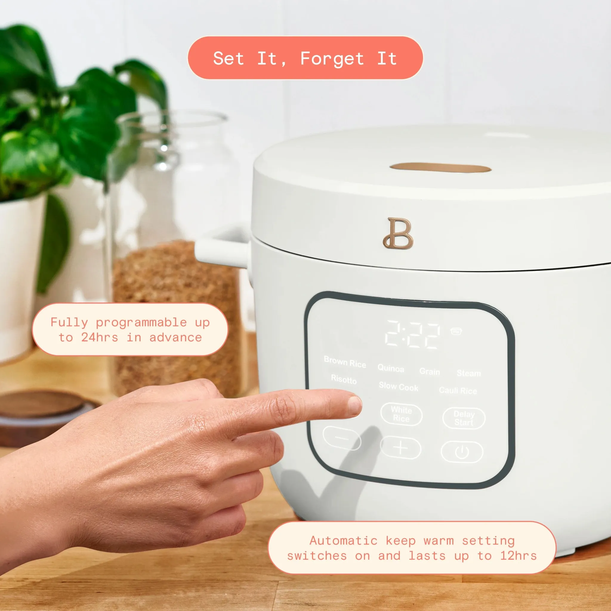 Electric Rice and Grain Cooker - White Icing - Image 4