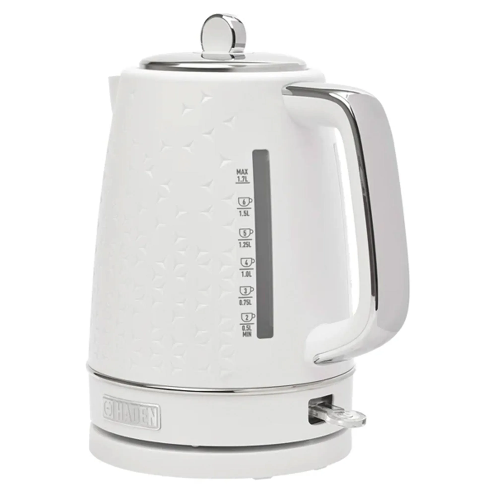 Electric Tea Kettle - White & Chrome - Image 5