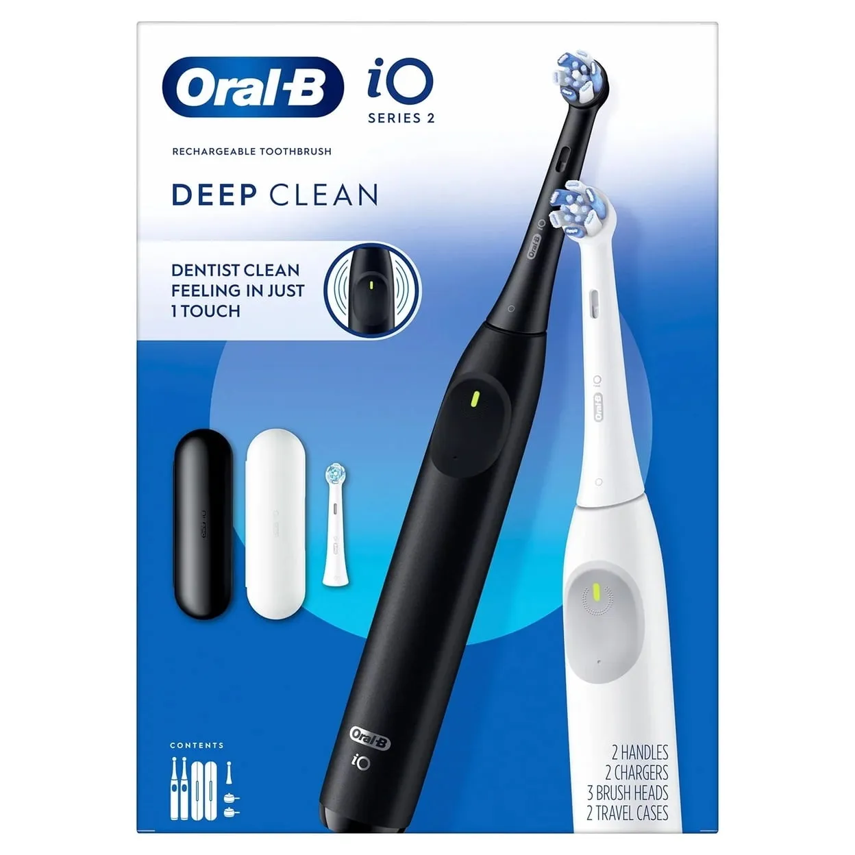 Electric Toothbrush Twin Pack - Pure White & Night Black - Image 2