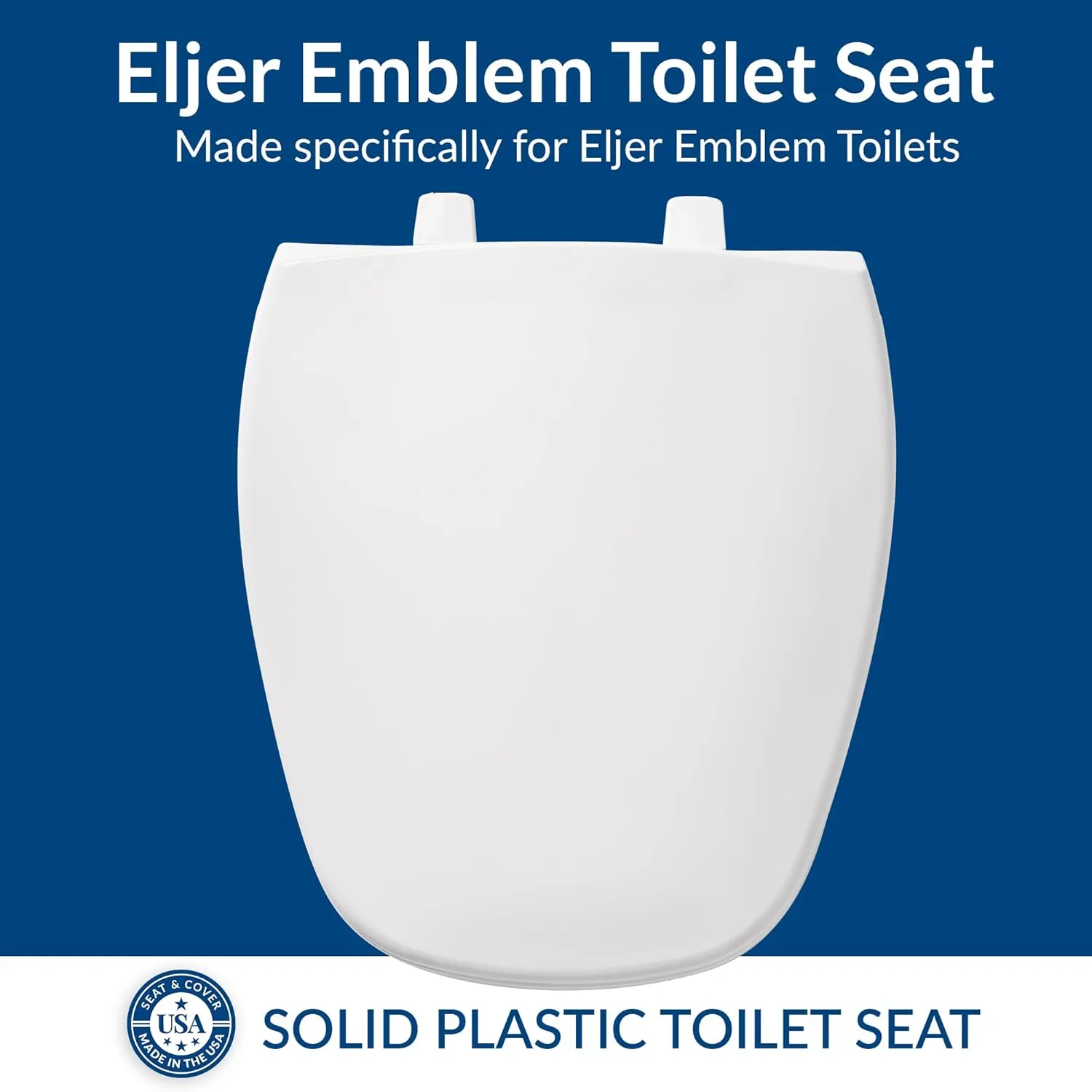 Eljer Emblem Round Plastic Toilet Seat - White - Image 2