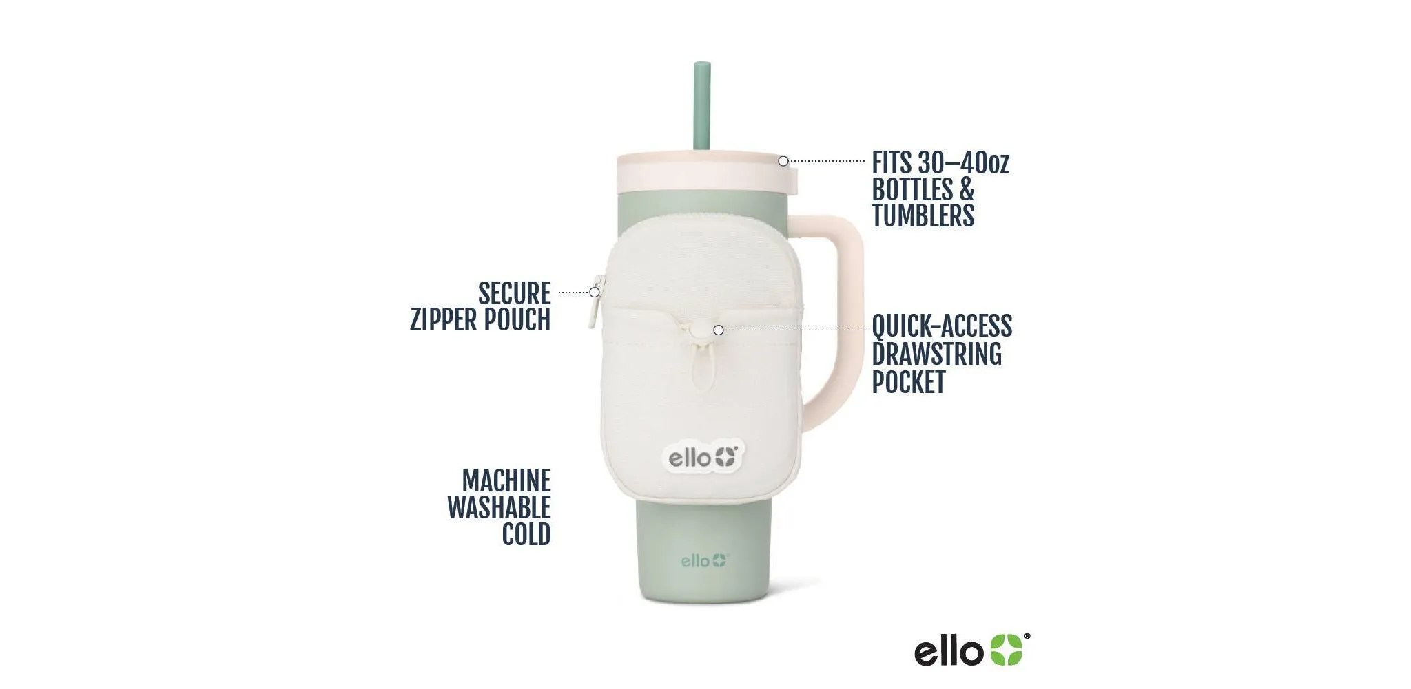 Ello Tumbler Huggy Cream Pouch - Image 3