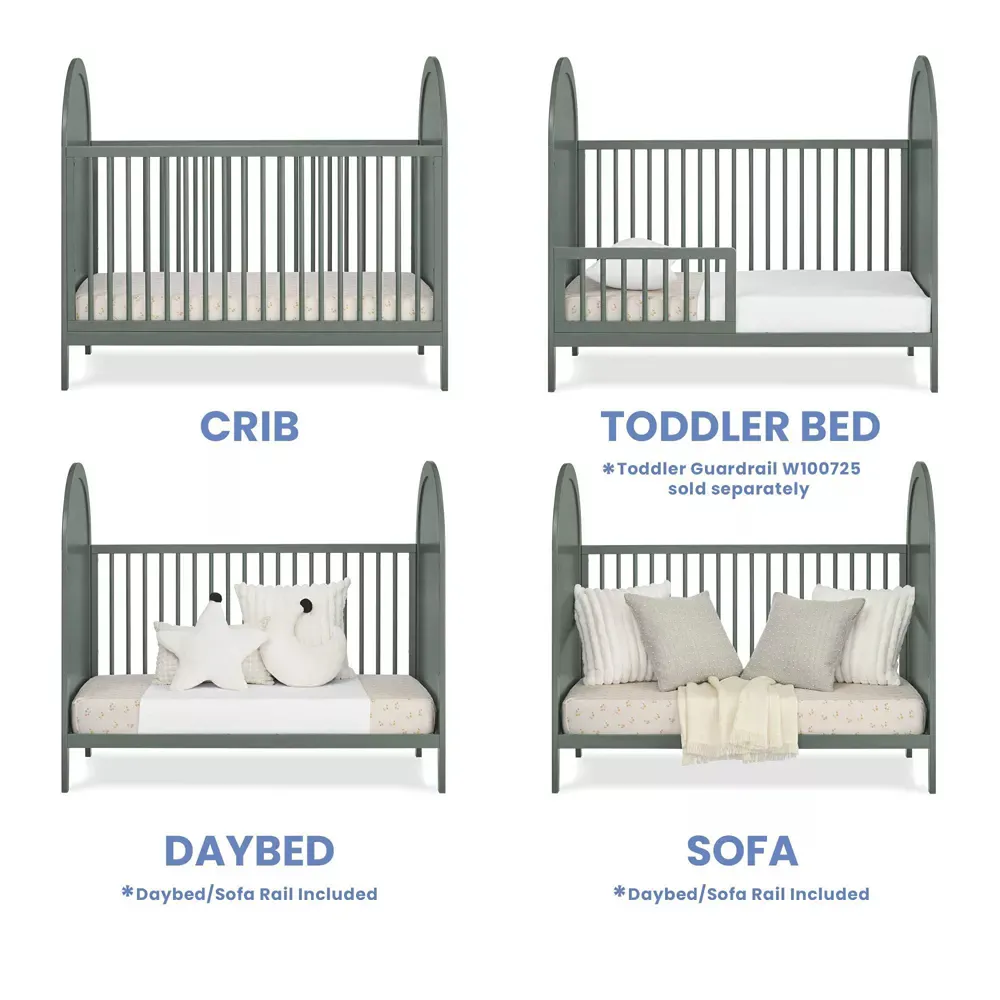 Eloise 4-in-1 Convertible Crib - Greenguard Gold Certified - Grassy Glen - Image 2