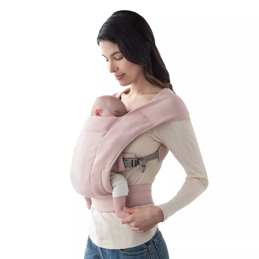 Embrace Cozy Knit Newborn Carrier for Babies - Blush Pink - Image 4