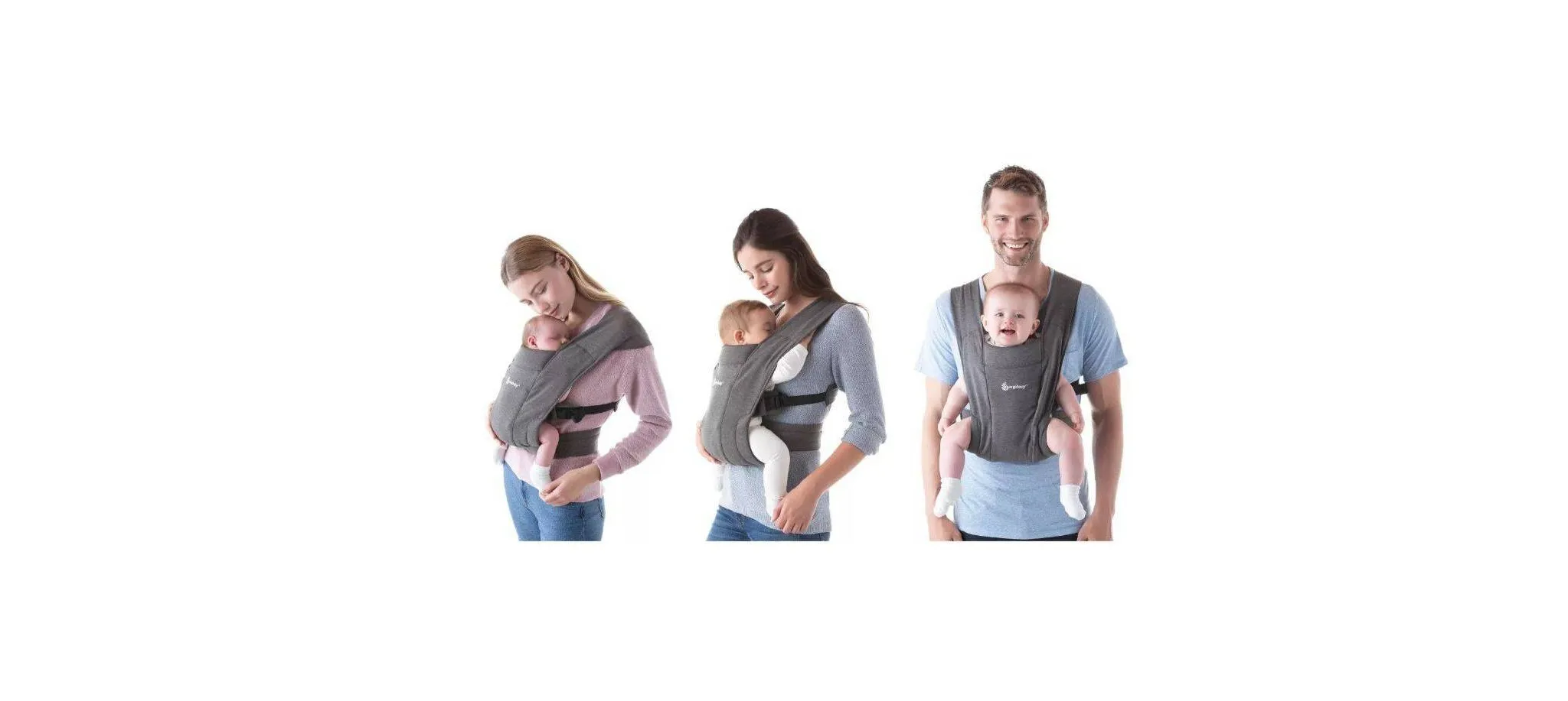 Embrace Cozy Knit Newborn Carrier for Babies - Heather Gray - Image 3