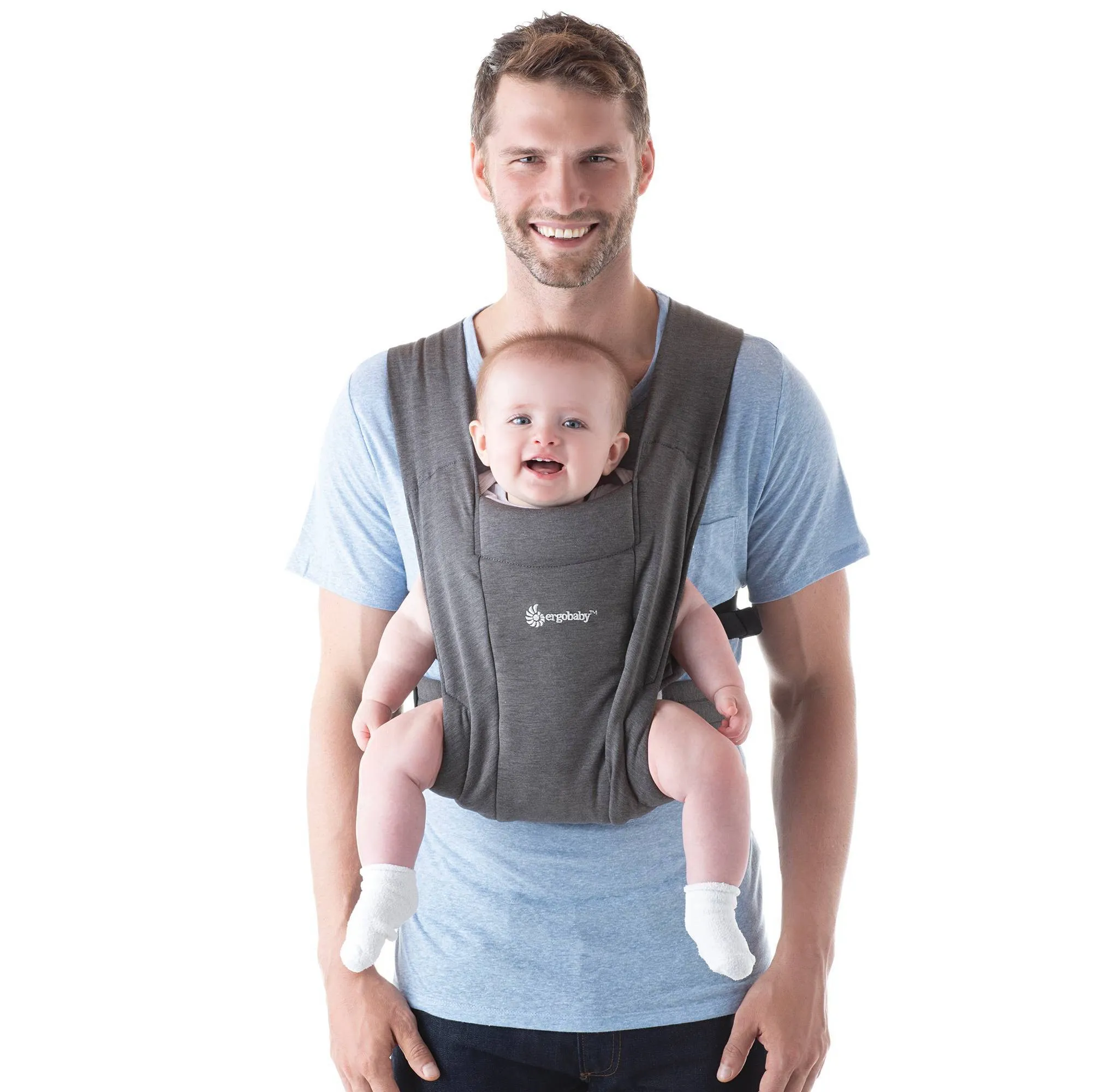 Embrace Cozy Knit Newborn Carrier for Babies - Heather Gray - Image 4