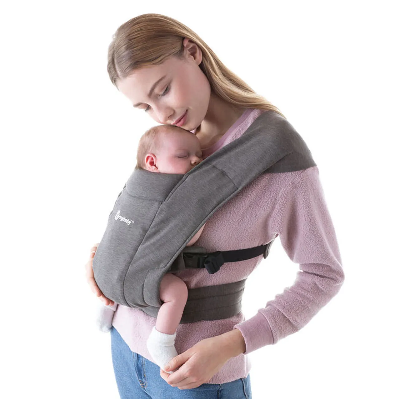 Embrace Cozy Knit Newborn Carrier - Heather Gray - Image 2