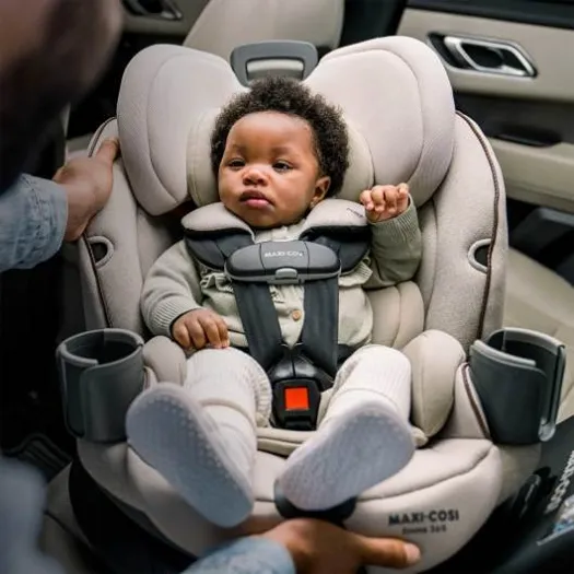Emme 360 All-in-One Convertible Car Seat - Network Sand - Image 2