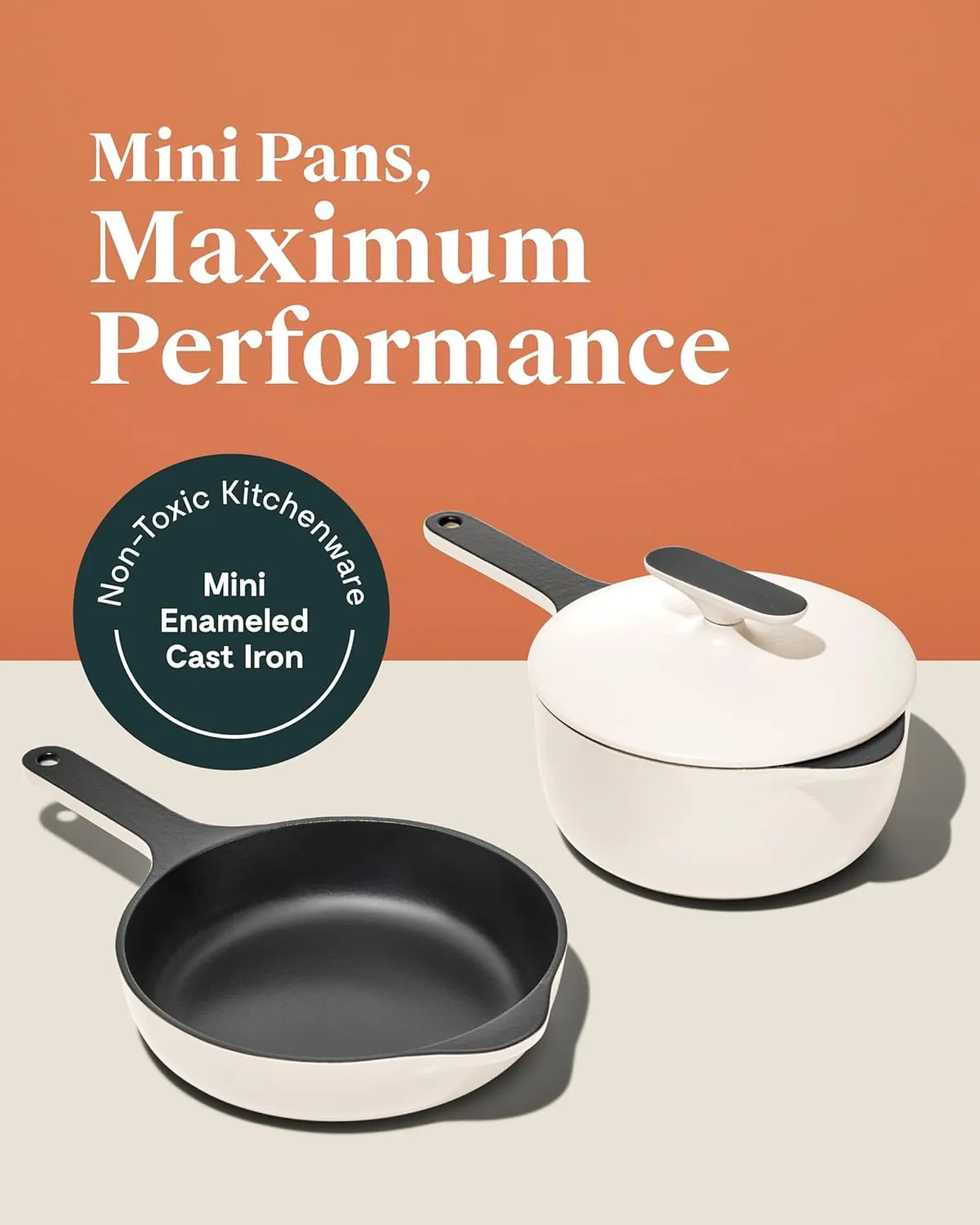 Enameled Cast Iron Mini Sauce Pan - Charcoal - Image 3