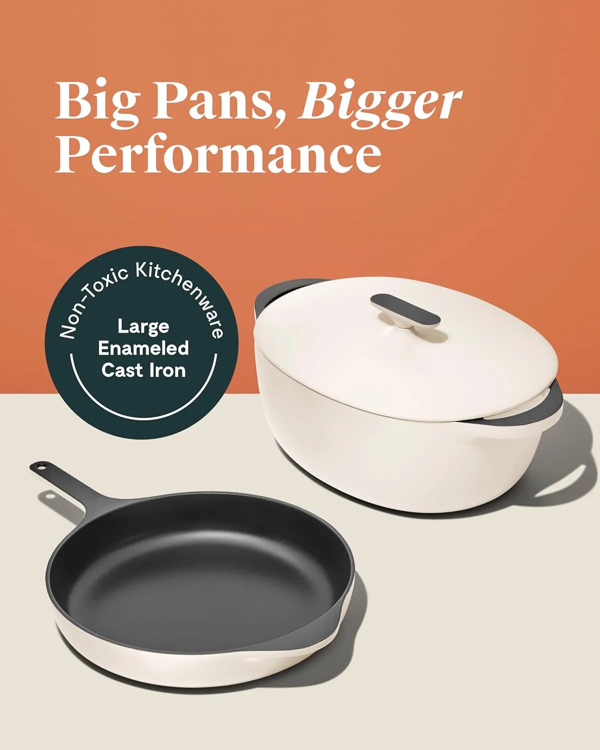 8.5 qt Enameled Cast Iron Oval Dutch Oven with Lid - Rust - Image 3