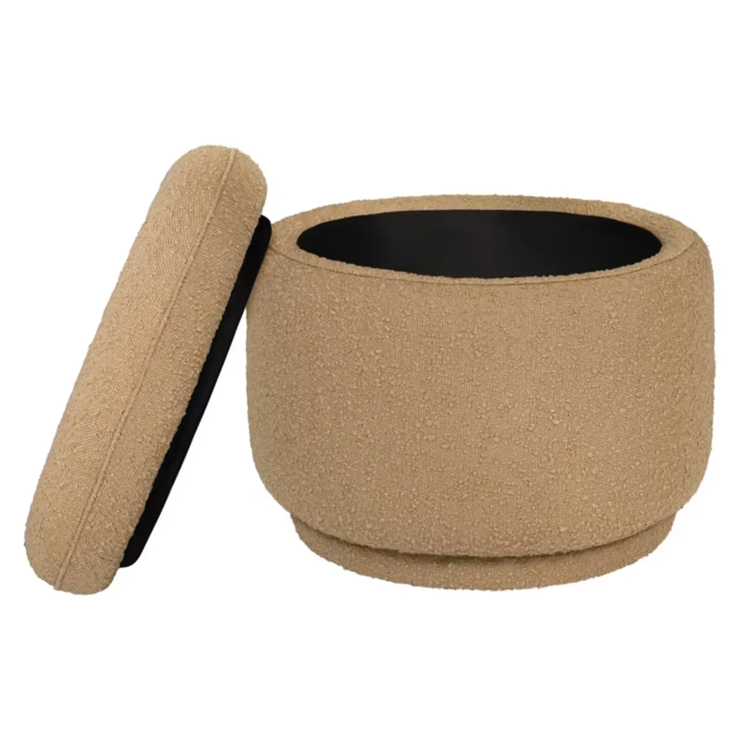 Enoki Storage Ottoman - Sand Boucle - Image 2