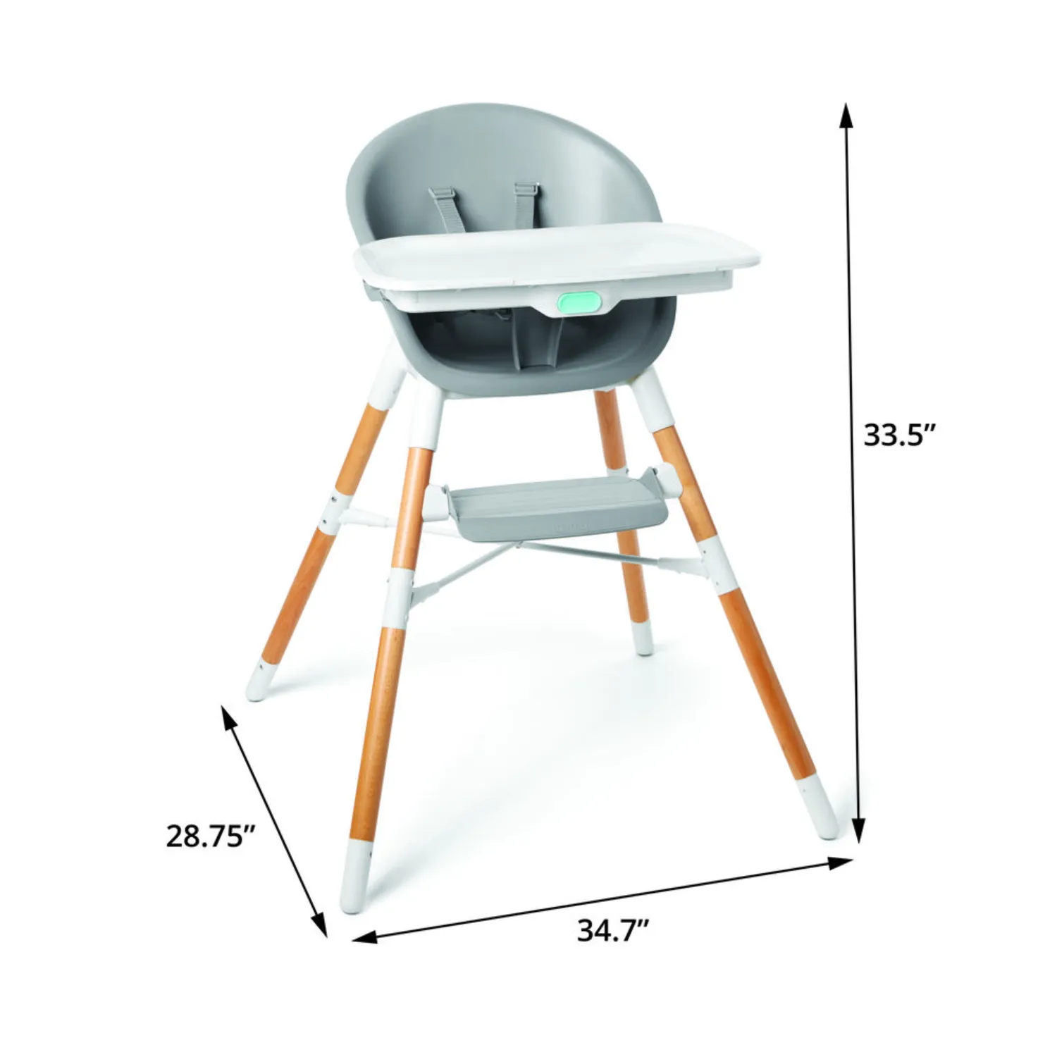 EON 4-in-1 High Chair - Grey/White - Image 2