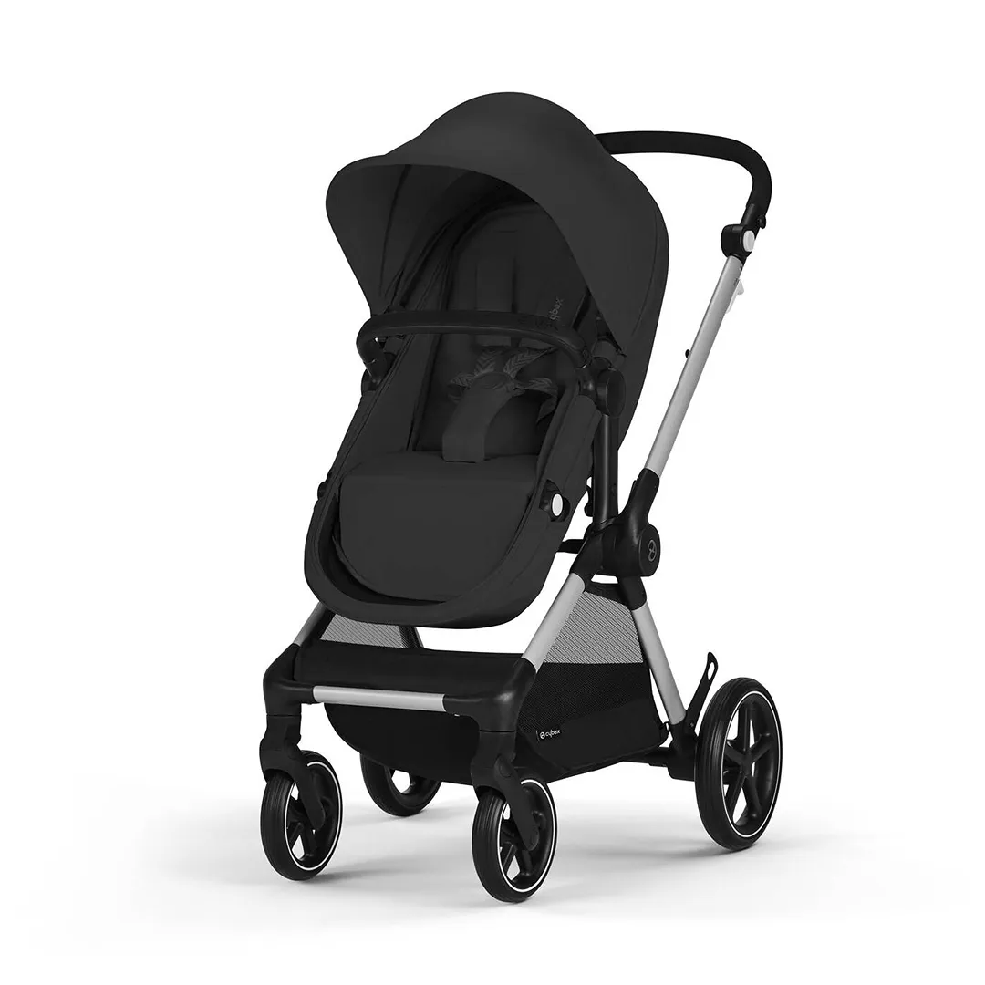 Eos 5-in-1 Travel System Stroller + Lightweight Aton G Infant Car Seat - Moon Black - Image 4