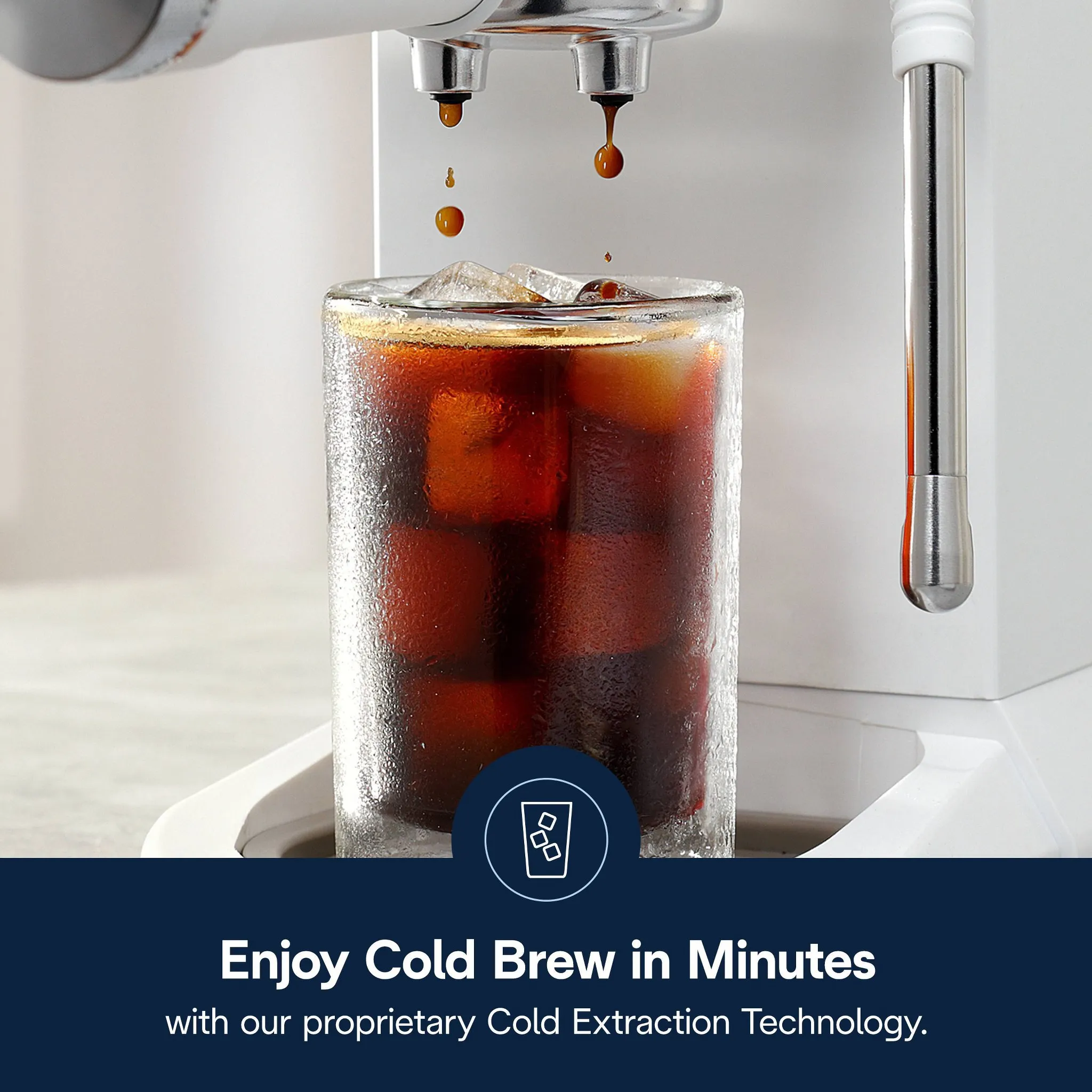 Espresso and Cold Brew Machine with Milk Frother - Vanilla - Image 5