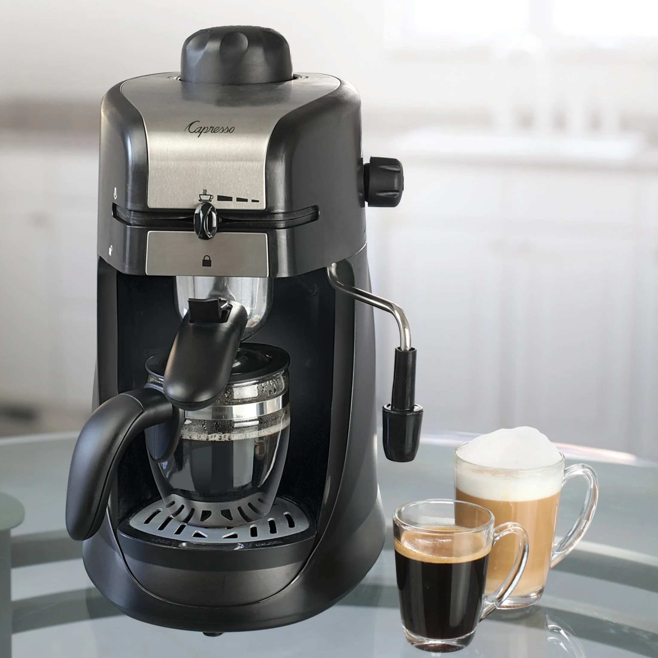 Espresso Cappuccino Maker - Black - Image 3