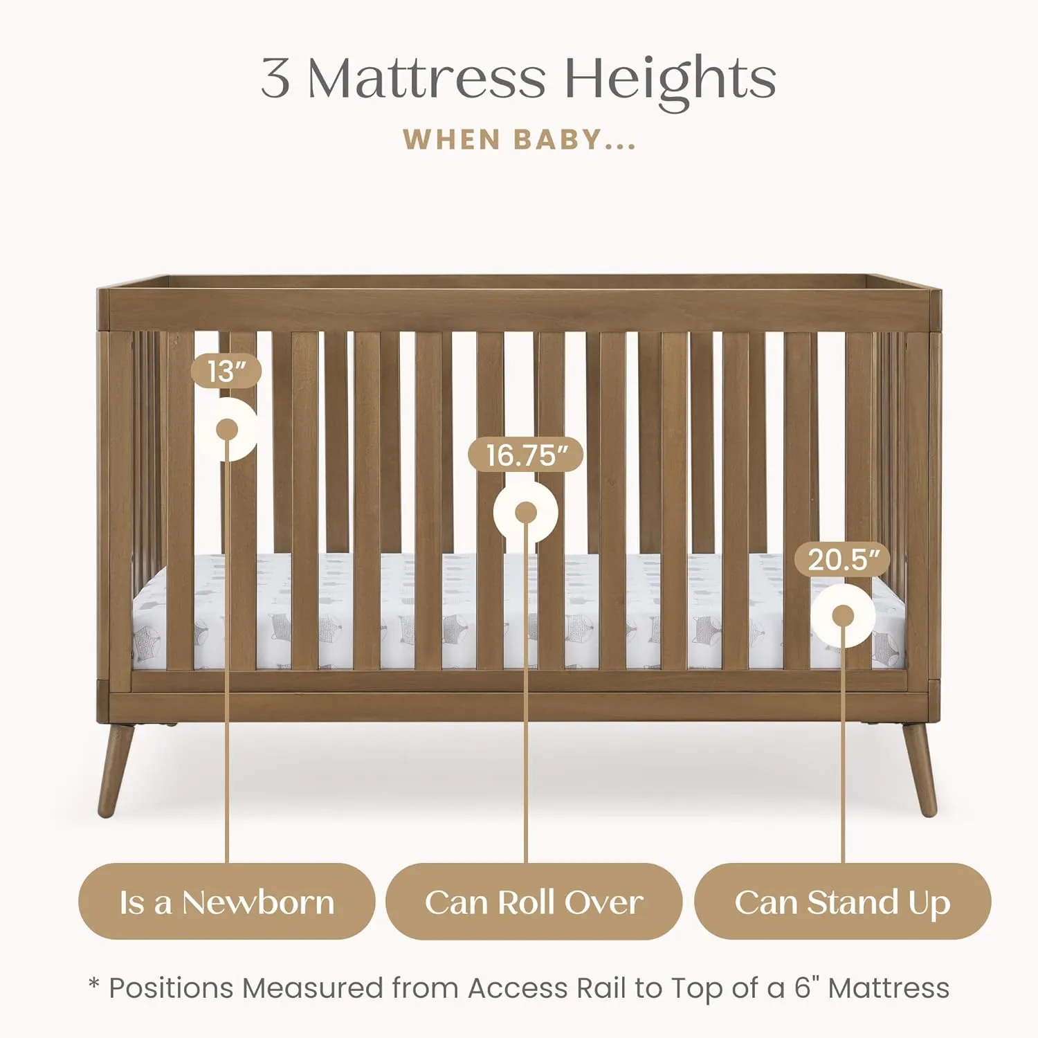 Essex 4-in-1 Convertible Crib - Greenguard Gold Certified, Chestnut - Image 5