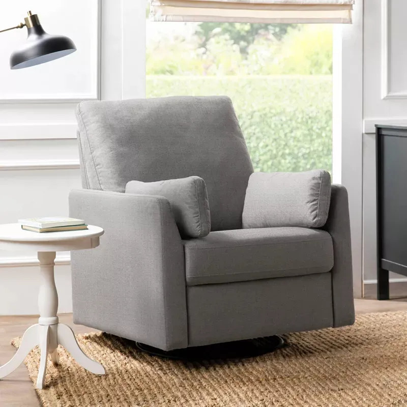 Ethan Swivel Recliner - Performance Gray Linen - Image 3