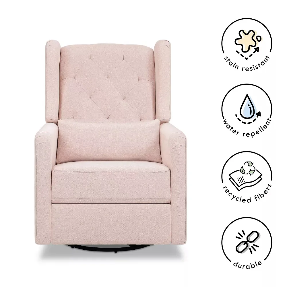 Everly Recliner - Performance Pale Blush Pink Eco-Weave - Image 2