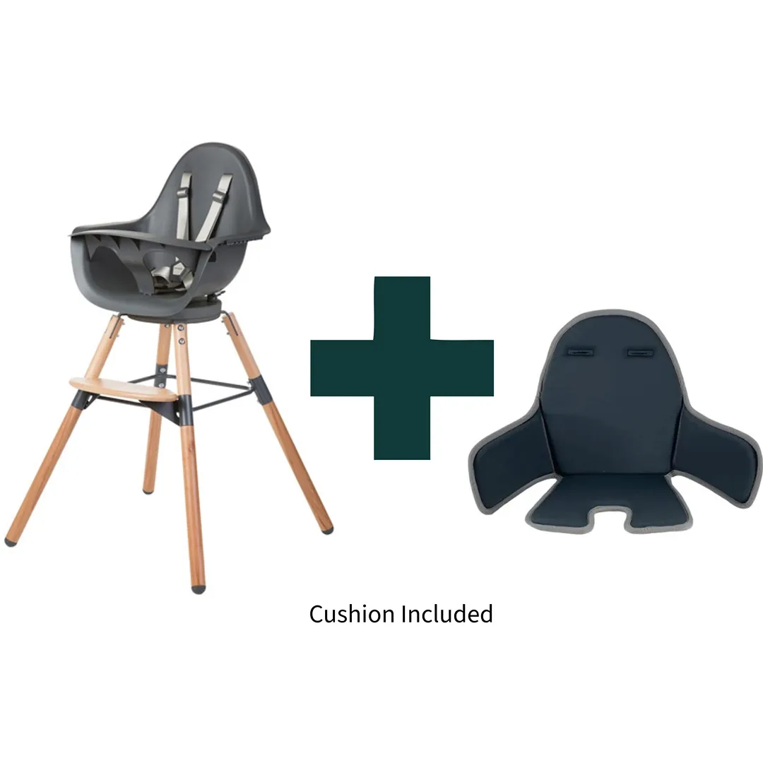 Evolu One.80° Convertible High Chair with Tray - Anthracite - Image 4
