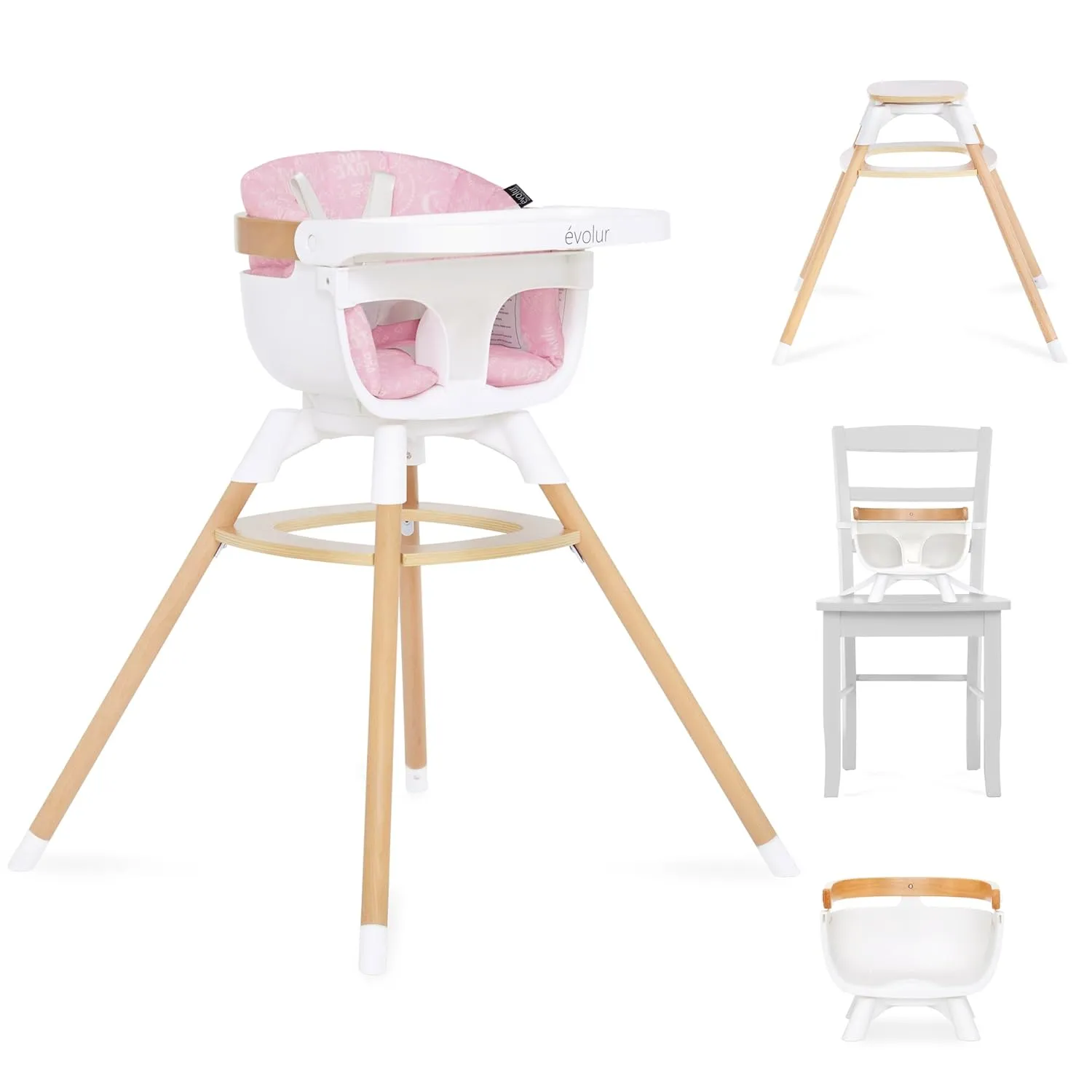 Ann Beechwood 4-in-1 Highchair - Pink