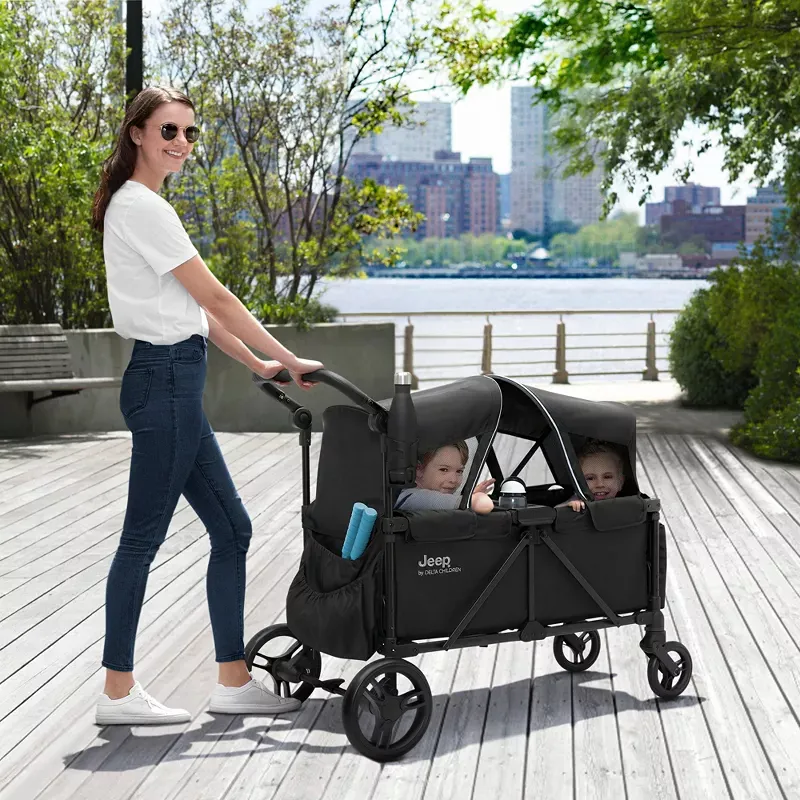 Evolve Stroller Wagon by Delta Children - Black - Image 5
