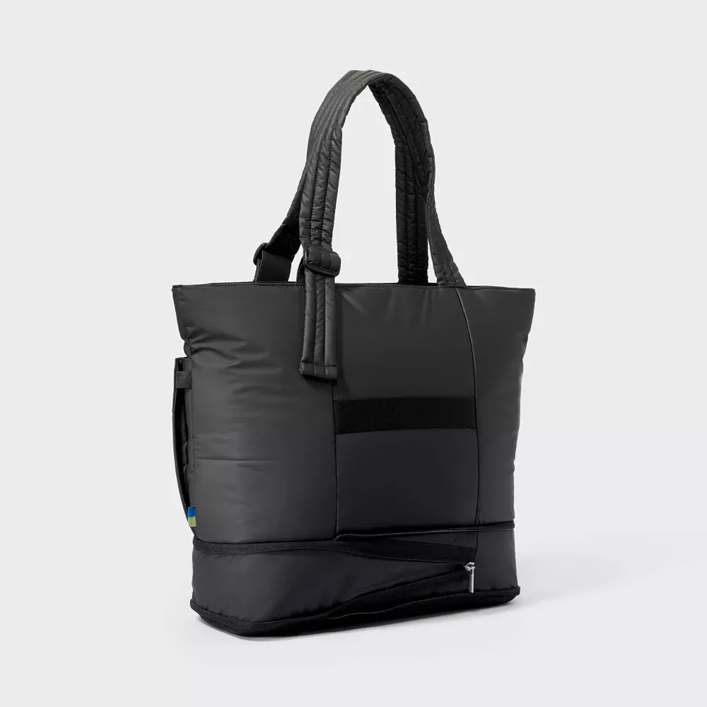 Expandable Puffer Weekender Bag - Black - Image 2